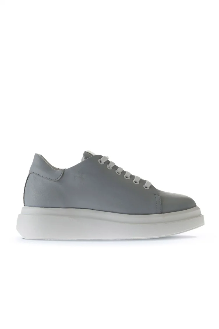 Mavi Beyaz Deri Kadın Sneakers