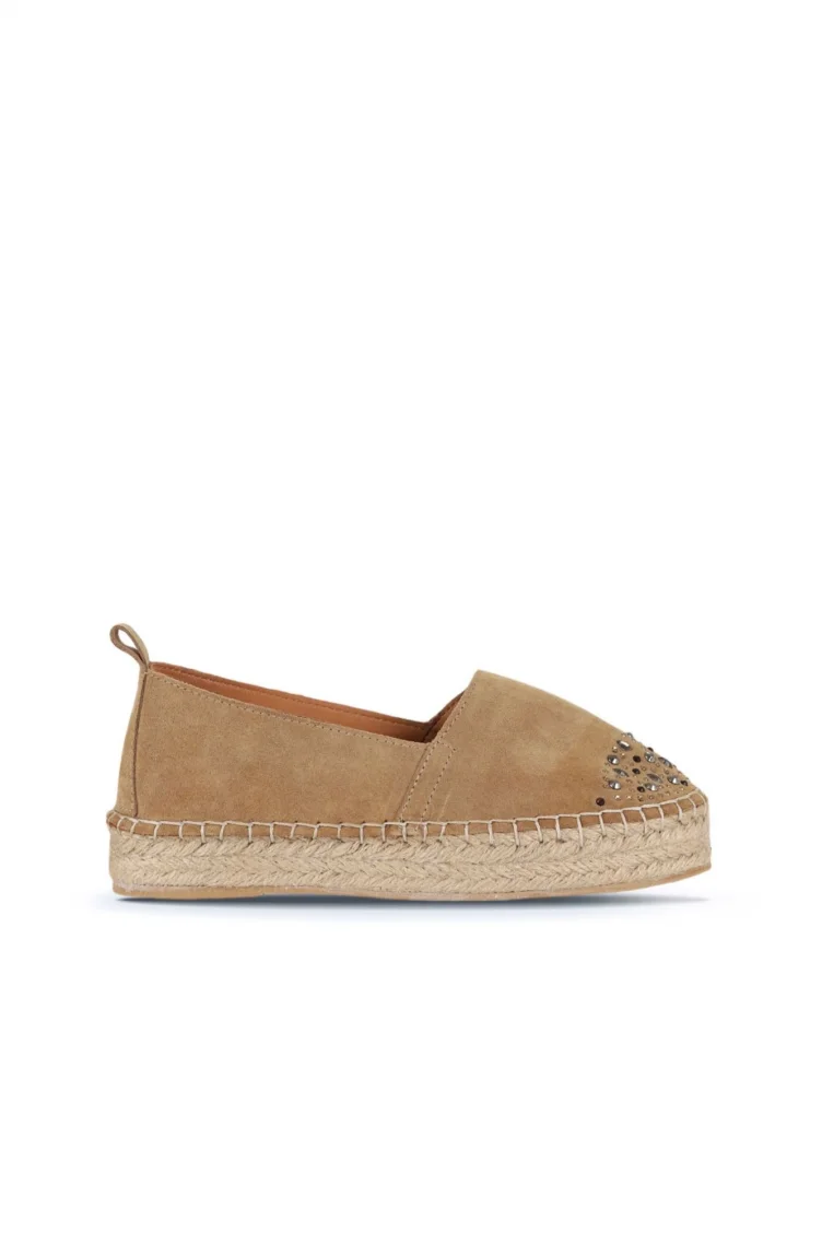 Naturel Süet Kadın Espadril Ayakkabı