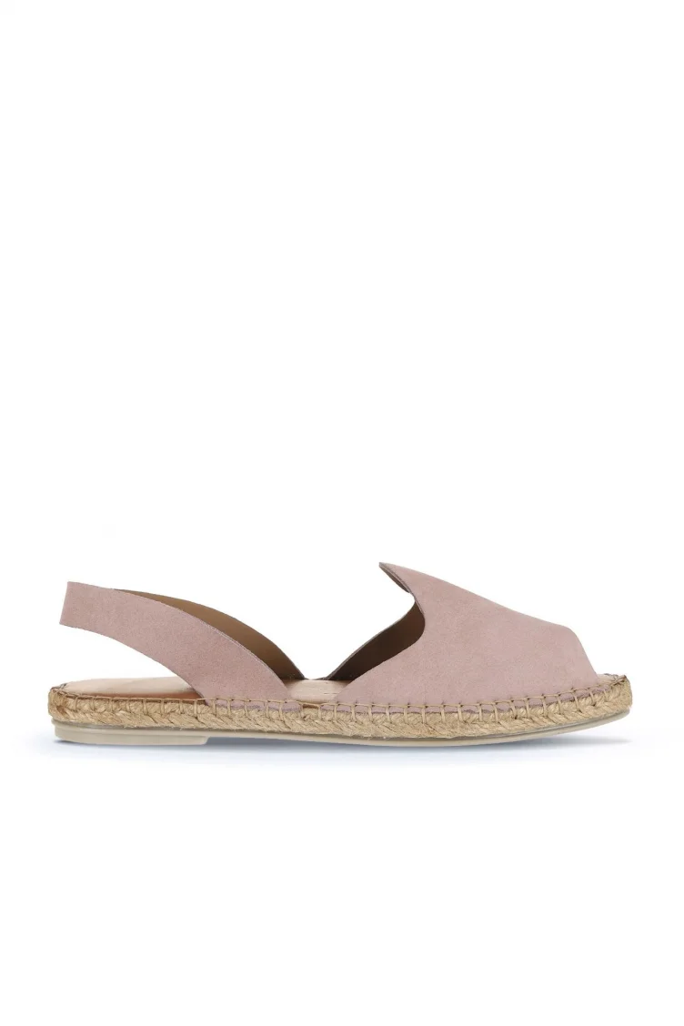 Pudra Alf Süet Kadın Espadril Sandalet