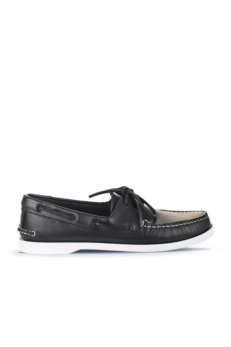 Siyah Deri Erkek Günlük Ayakkabı