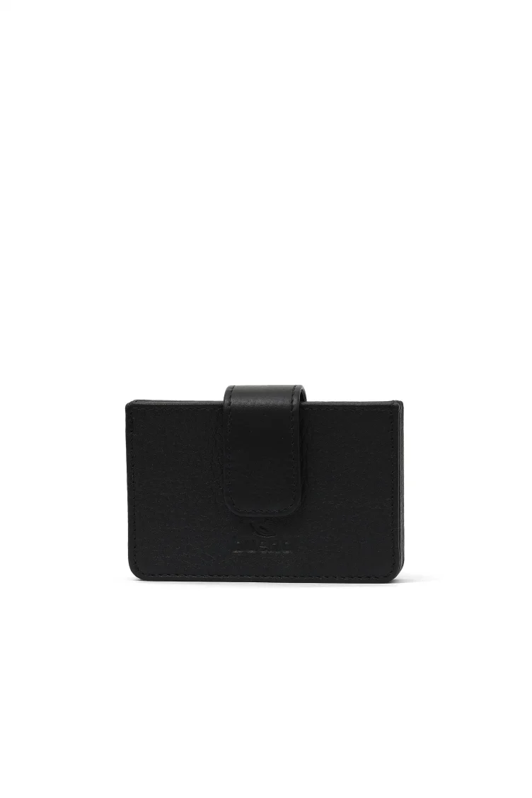 Siyah Deri Unisex Kartlık
