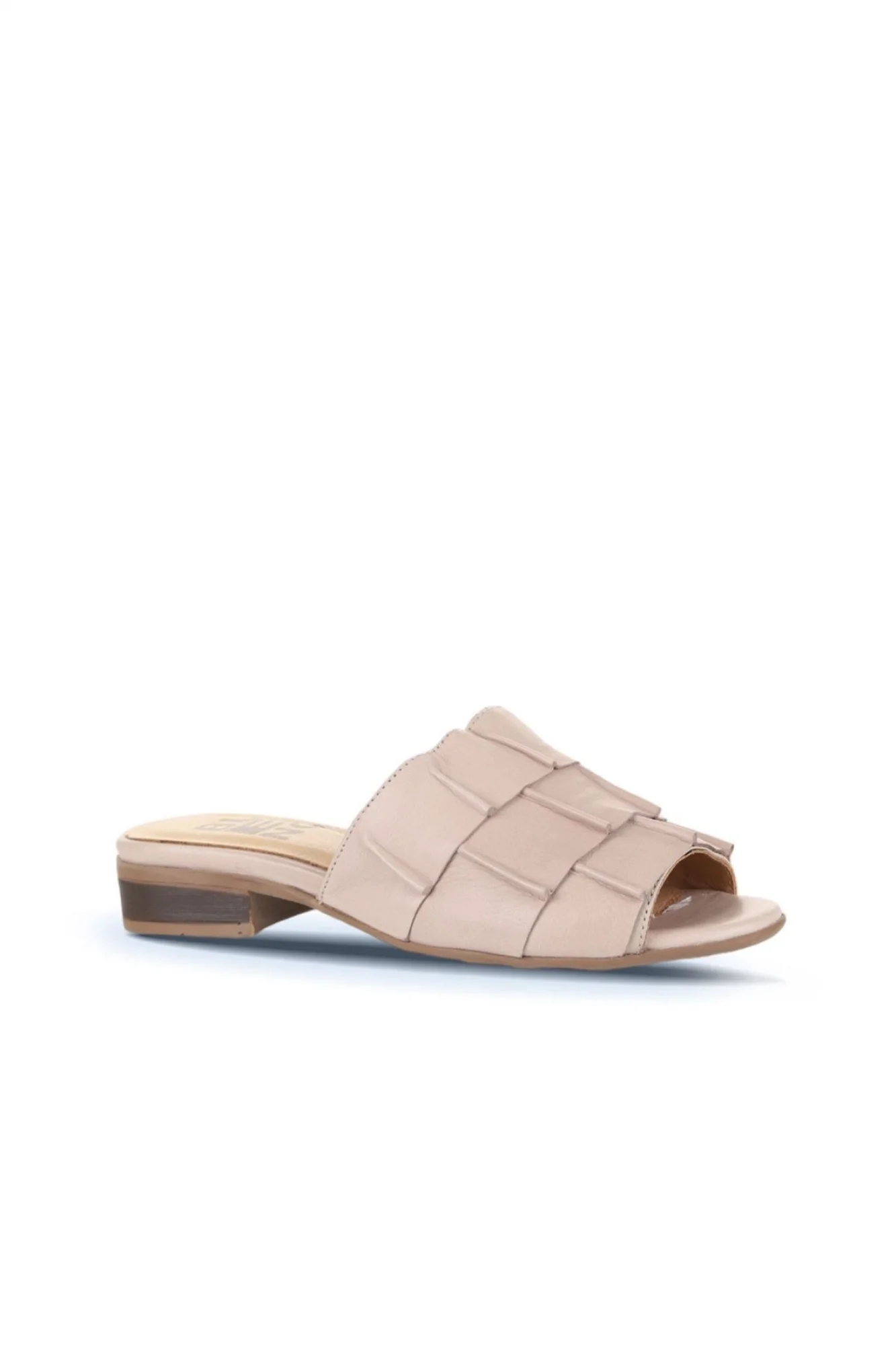 Shoes Gri Deri Kadın Topuklu Terlik 01wn5101