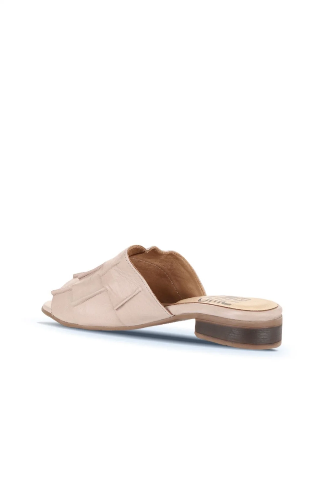 Shoes Gri Deri Kadın Topuklu Terlik 01wn5101