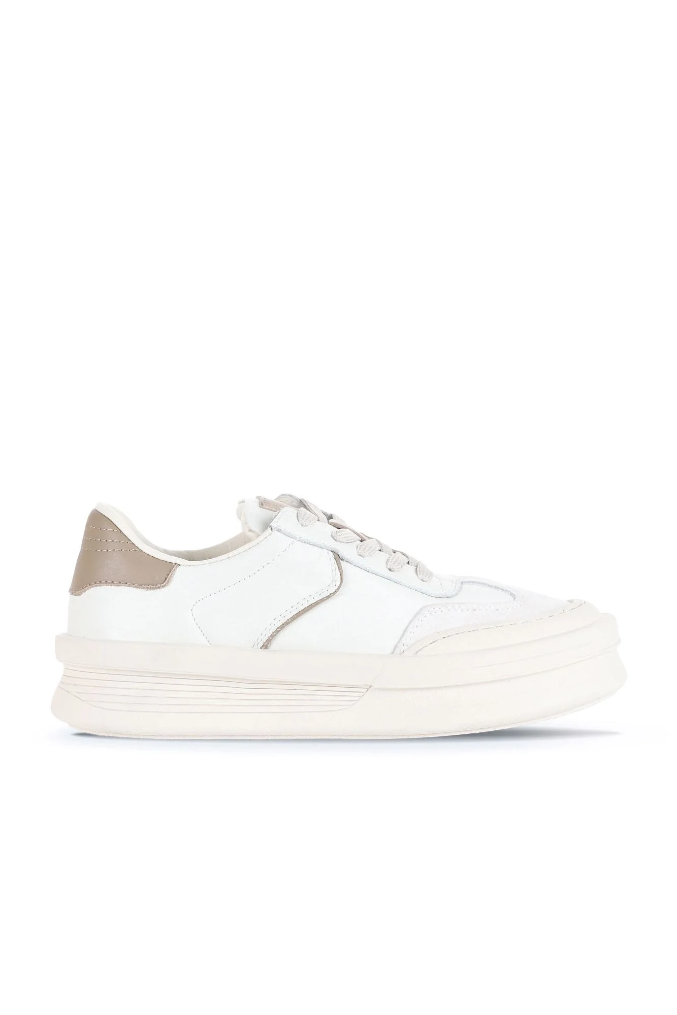 Bej Süet-Deri Kadın Sneakers