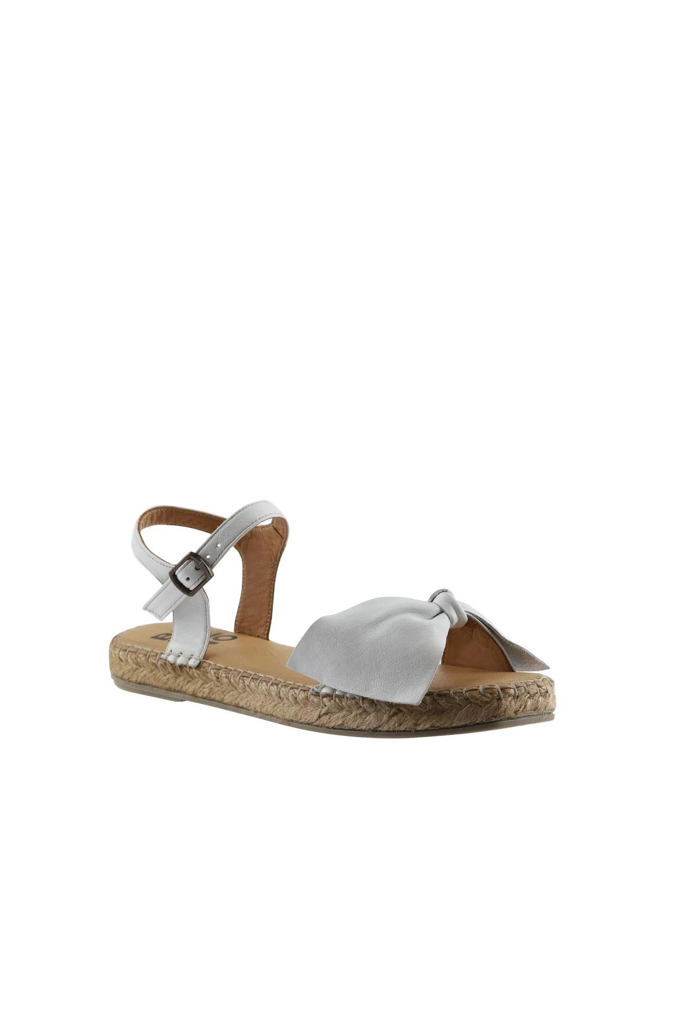 Beyaz Deri Kadın Espadril Sandalet