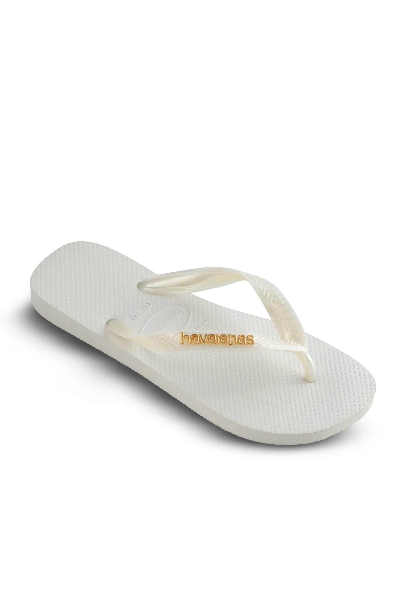 Beyaz Havaianas Havaianas Metal Logolu Kadın Terlik