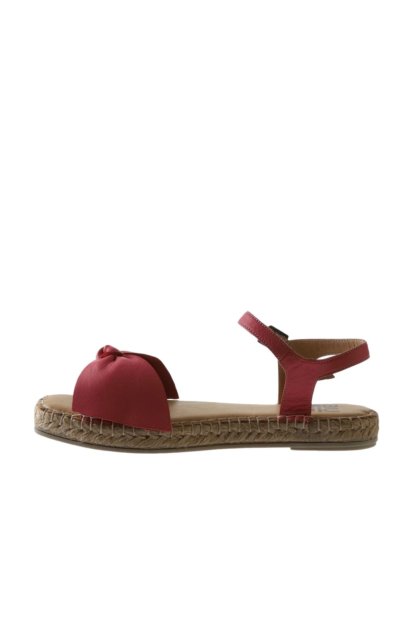 Fuşya Deri Kadın Espadril Sandalet