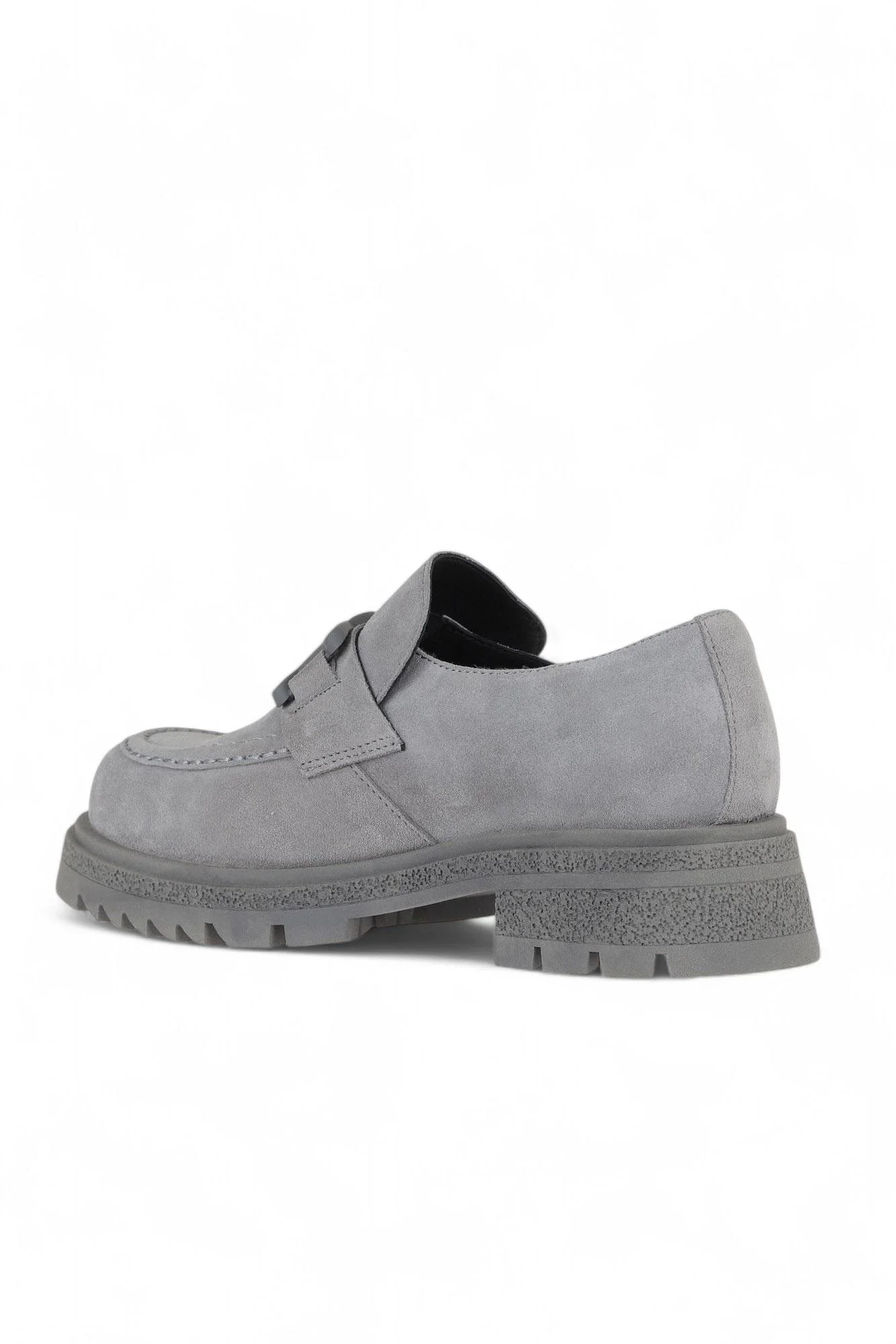Gri Açık Süet Kadın Loafer