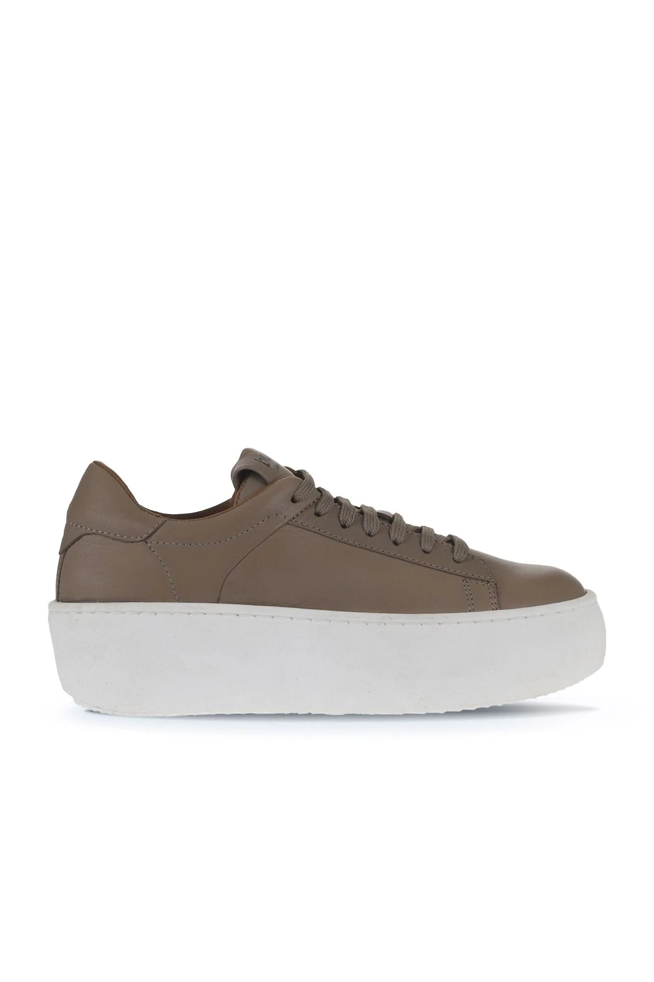 Gri Deri Kadın Sneakers