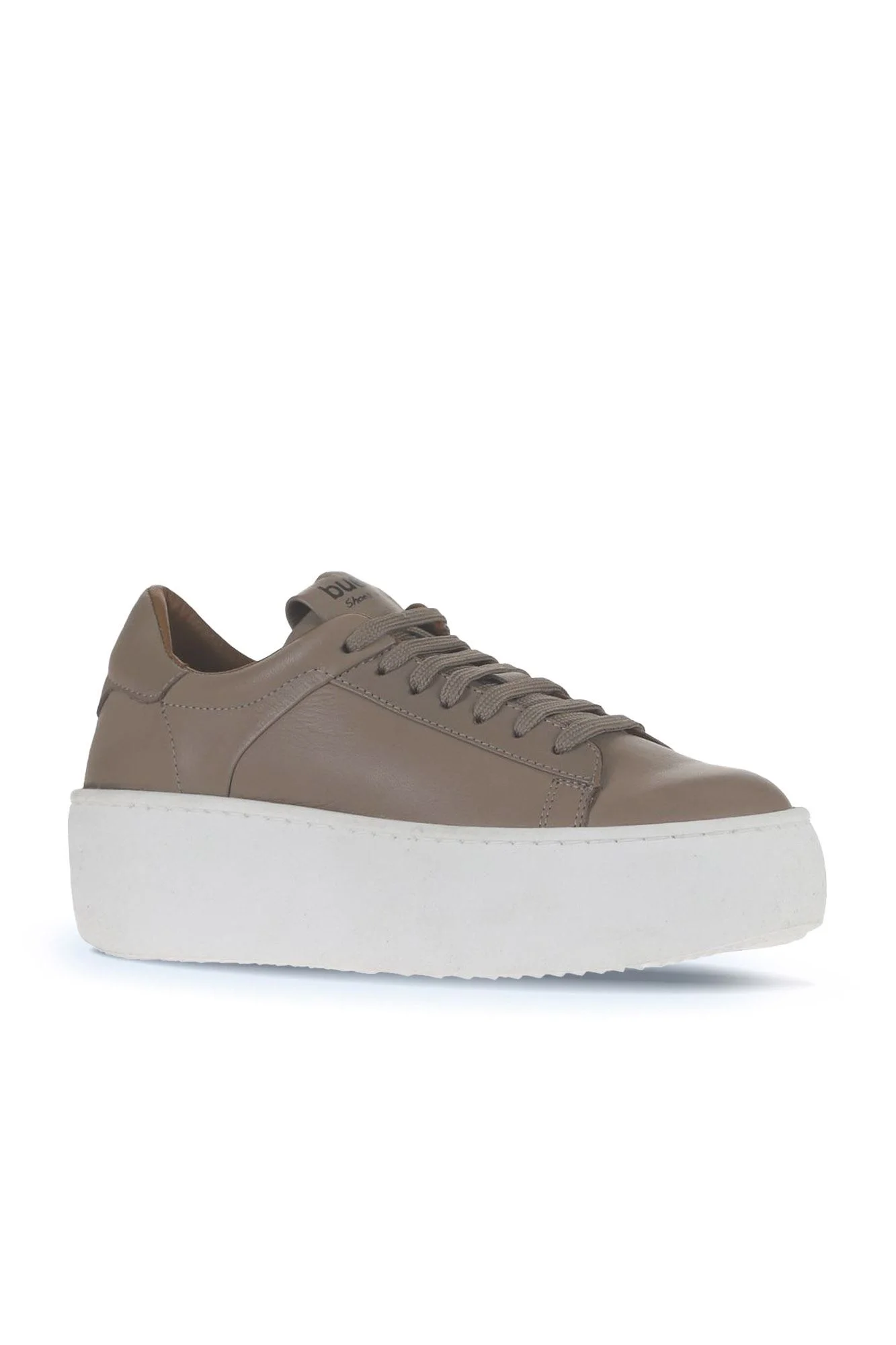 Gri Deri Kadın Sneakers