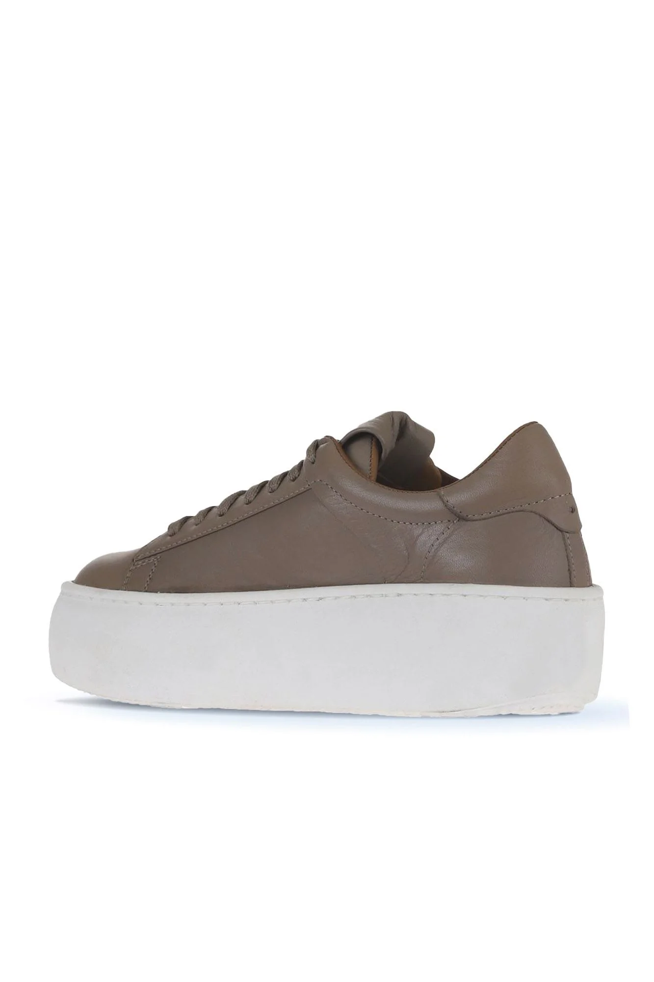Gri Deri Kadın Sneakers