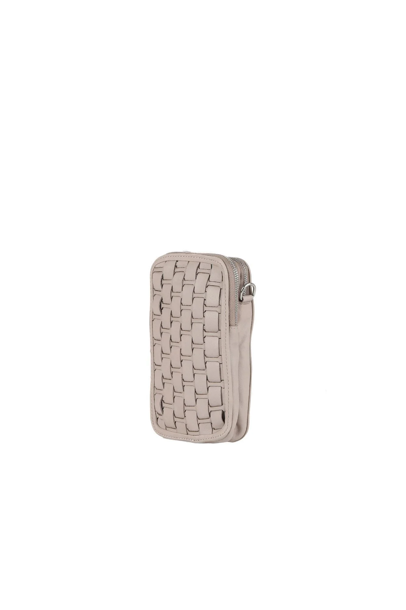 Gri Deri Unisex Telefon Çantası