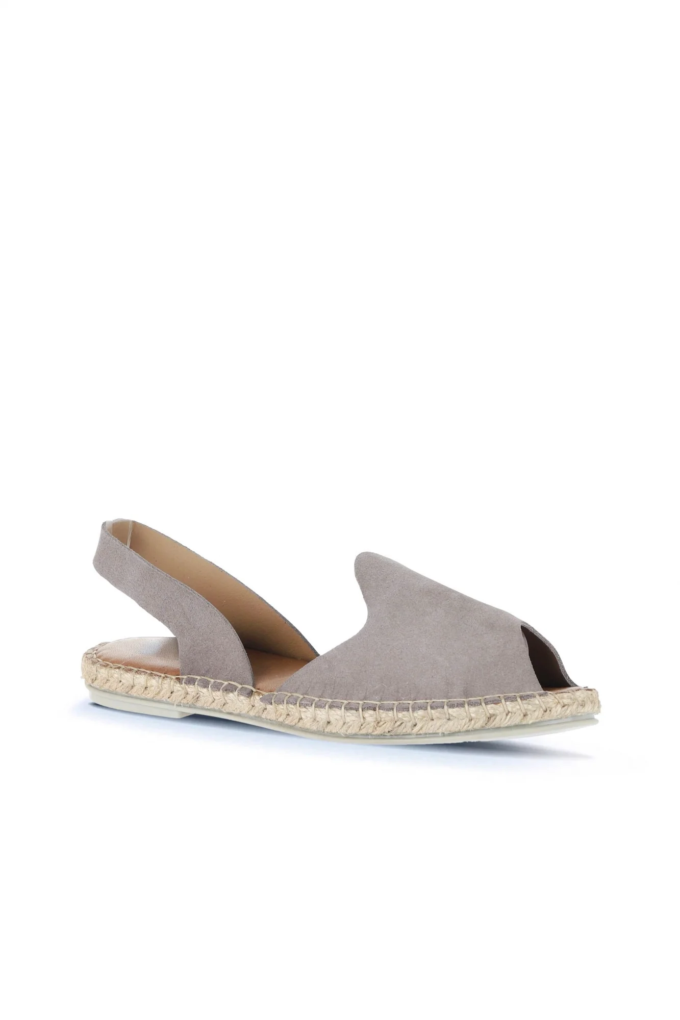 Gri Koyu Alf Süet Kadın Espadril Sandalet