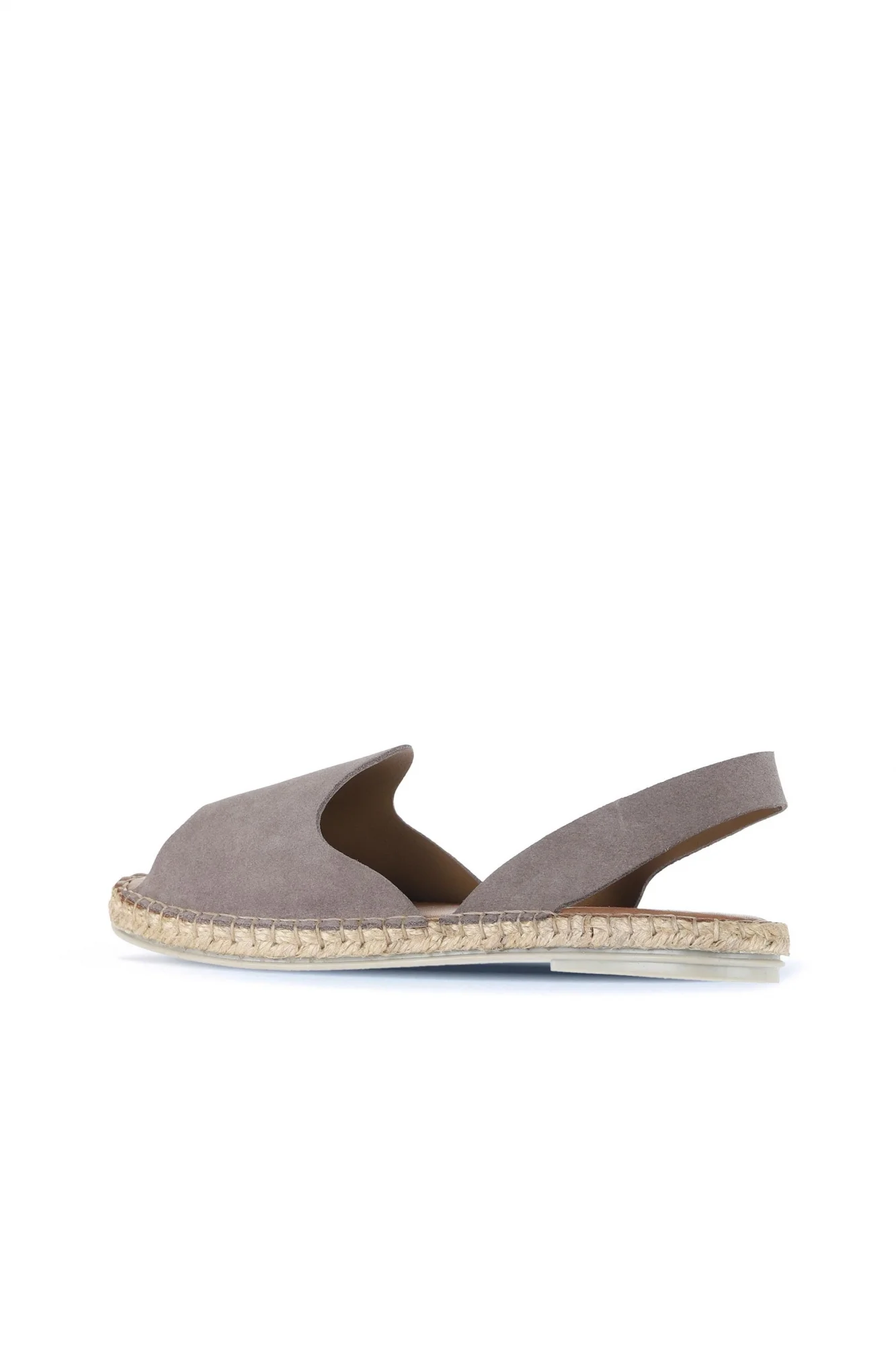 Gri Koyu Alf Süet Kadın Espadril Sandalet