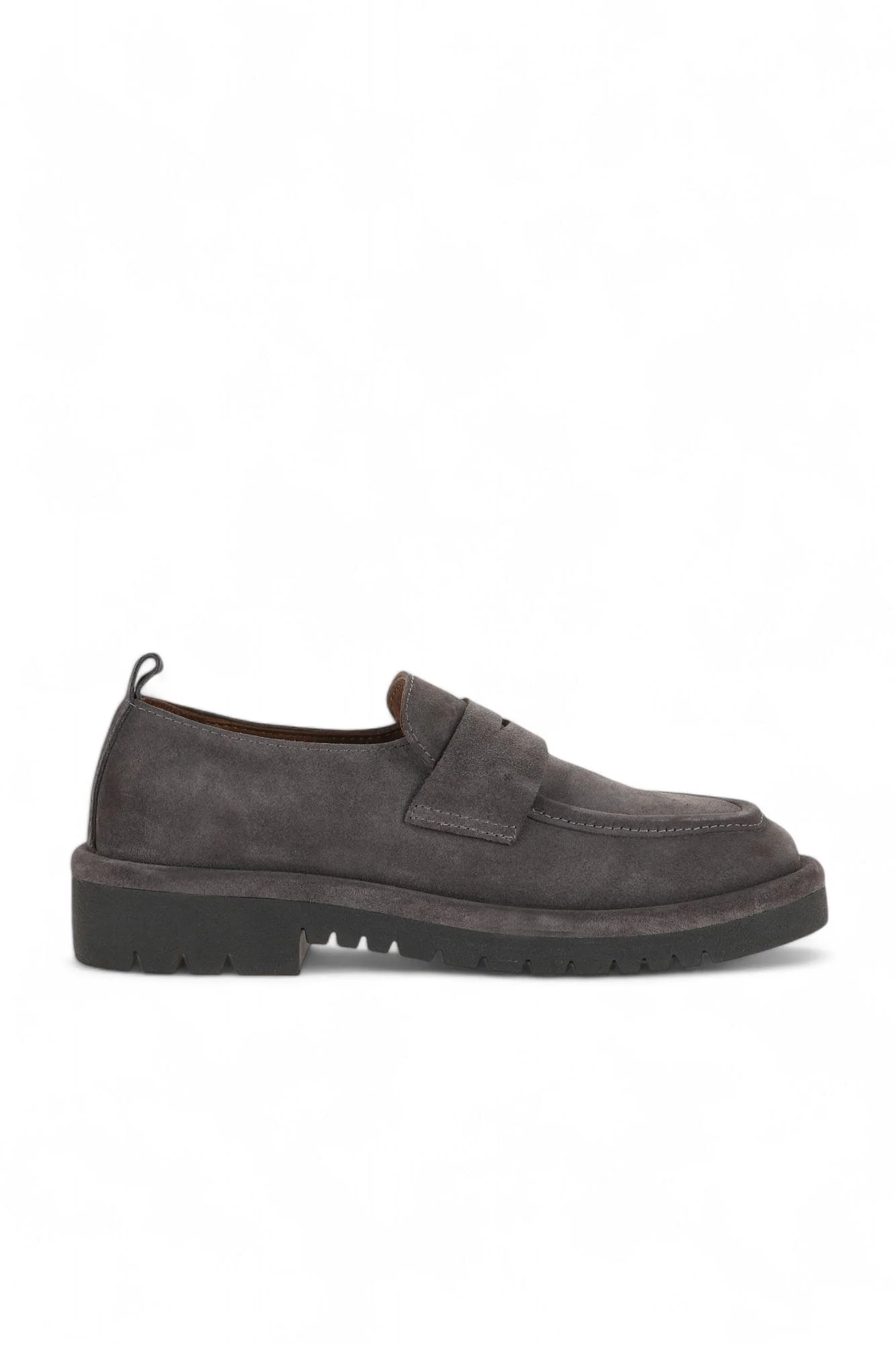 Gri Süet Kadın Loafer
