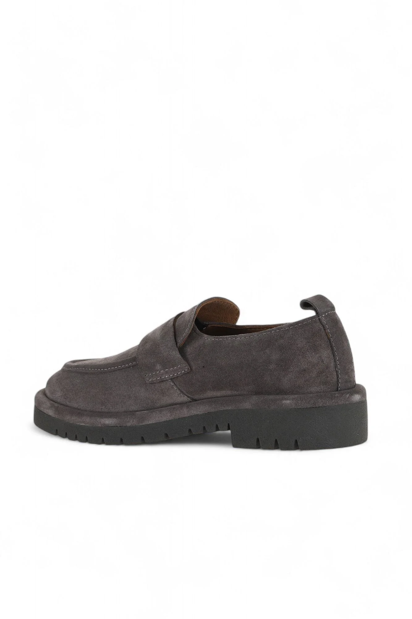 Gri Süet Kadın Loafer