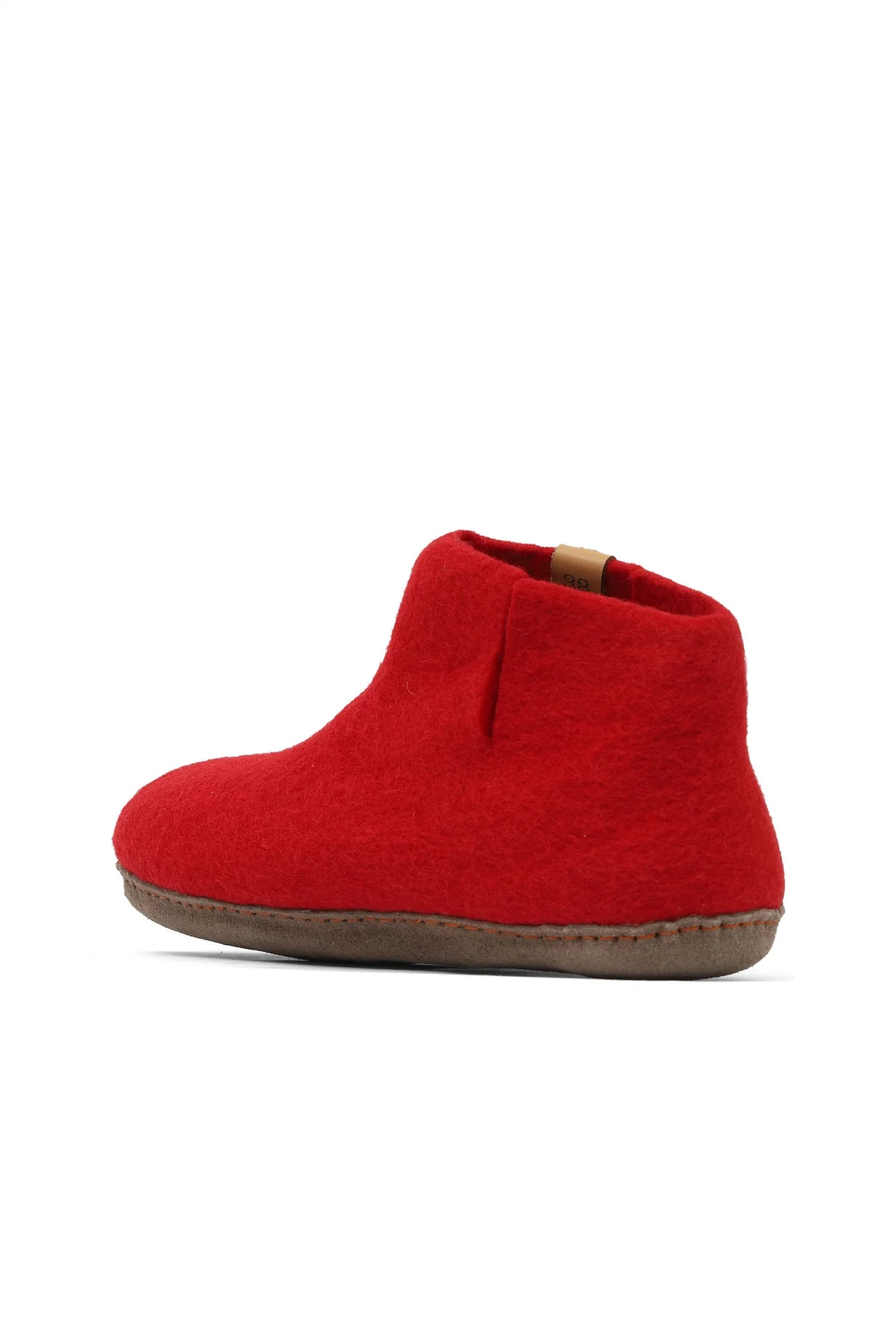 Kırmızı Keçe Tofvel Unisex ev terliği