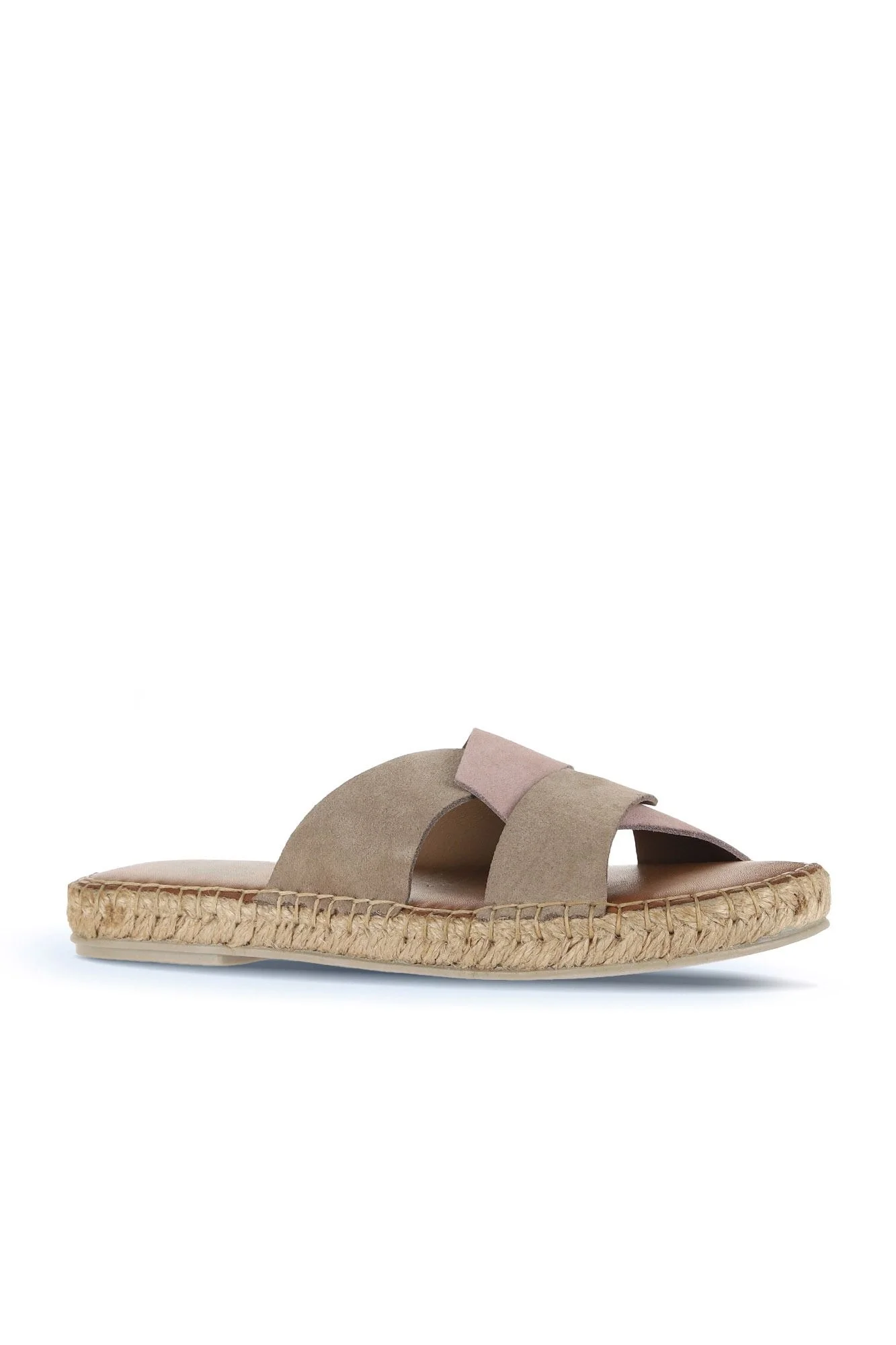 Kum Pudra Alf Süet Kadın Espadril Terlik
