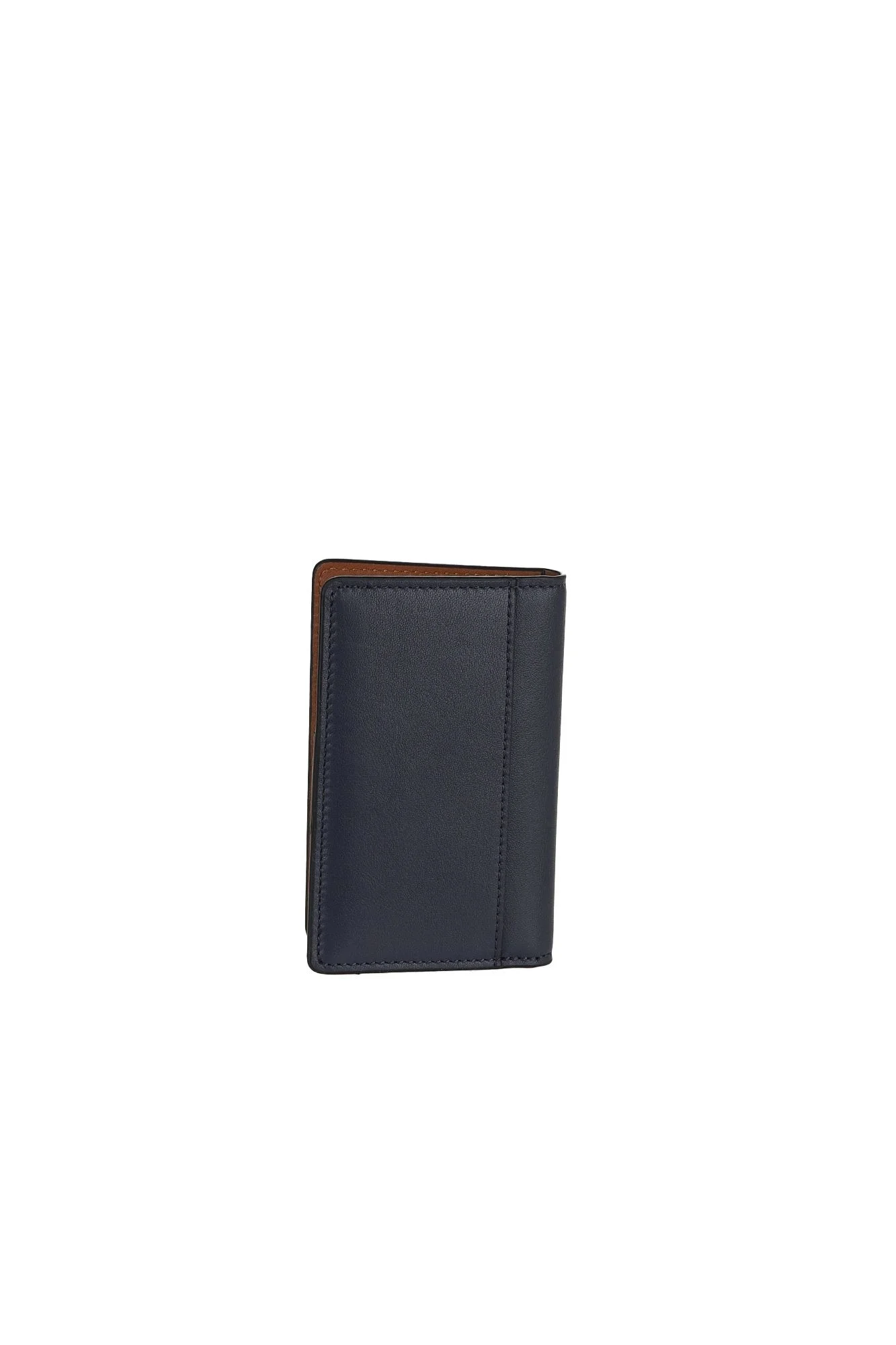 Lacivert Taba Deri Unisex Kartlık
