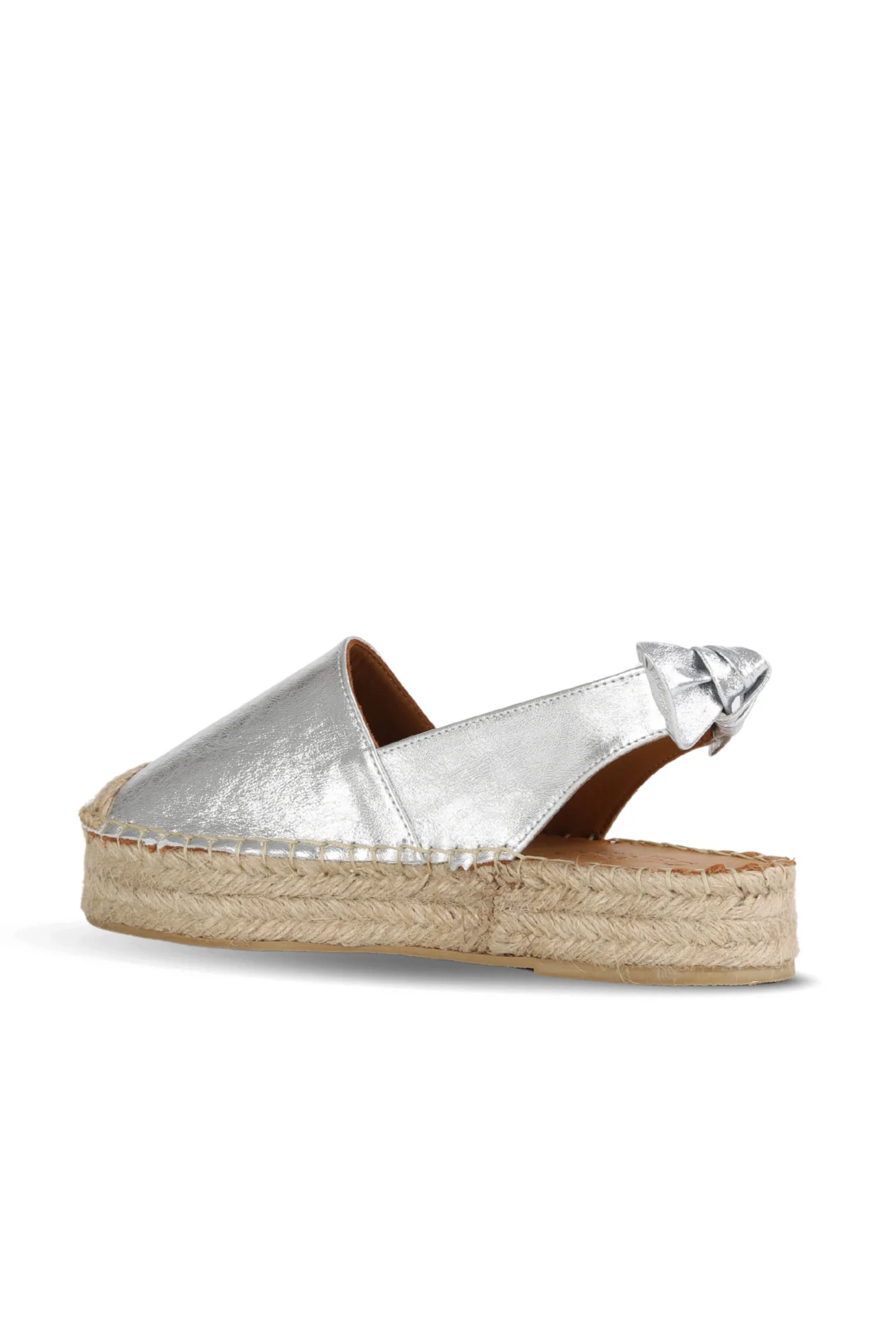 Lame Deri Kadın Espadril Sandalet