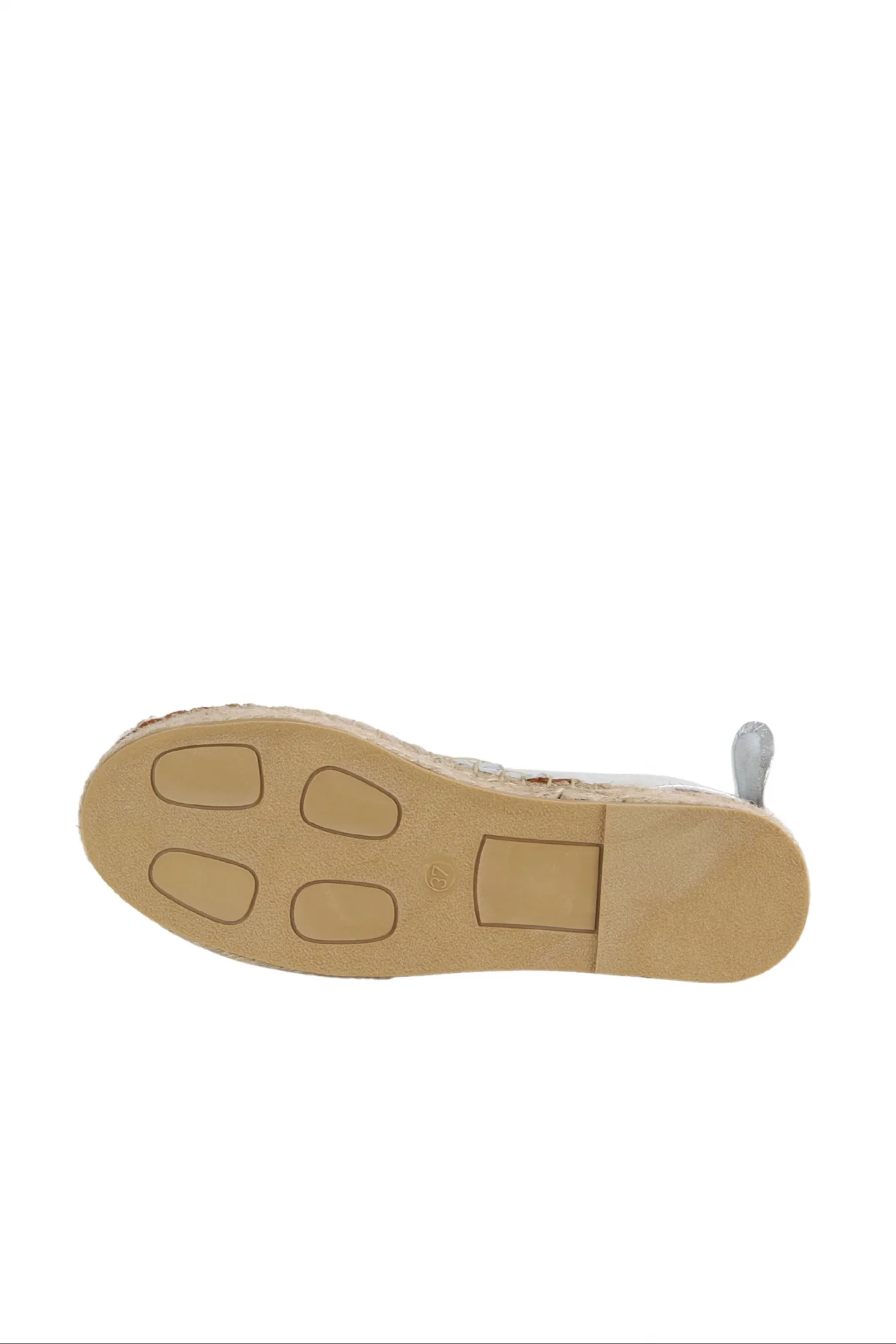 Lame Deri Kadın Espadril Sandalet