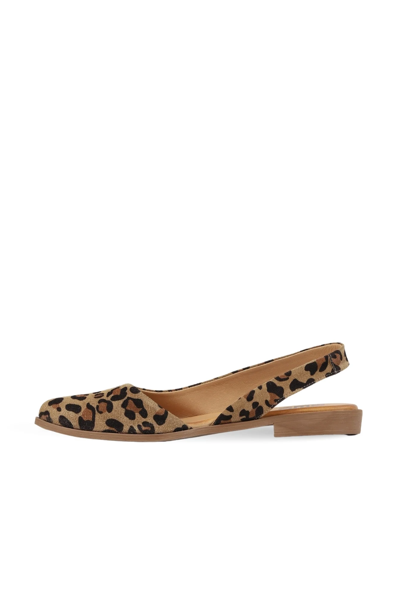 Leopar Süet Kadın Düz Sandalet