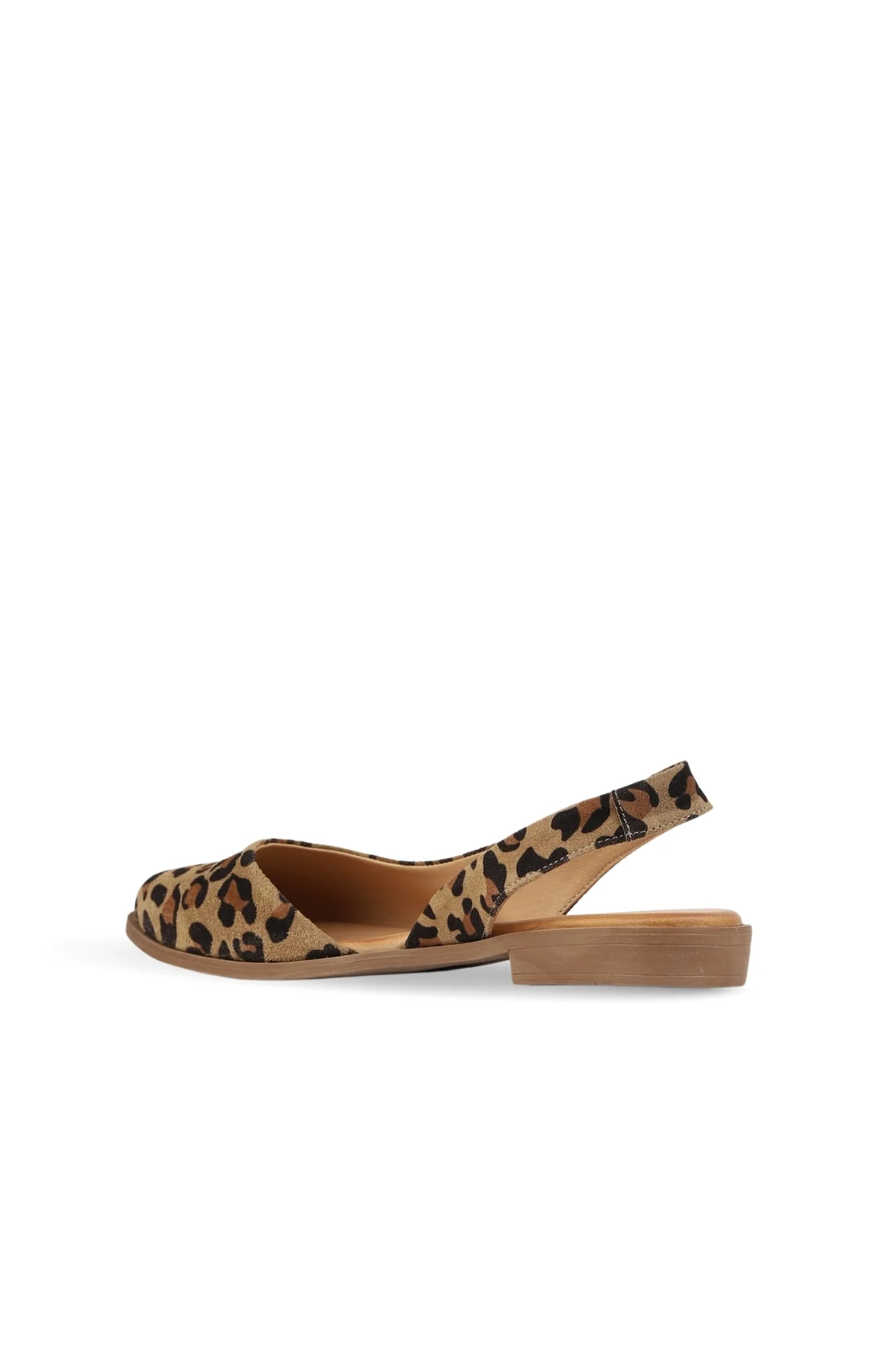 Leopar Süet Kadın Düz Sandalet