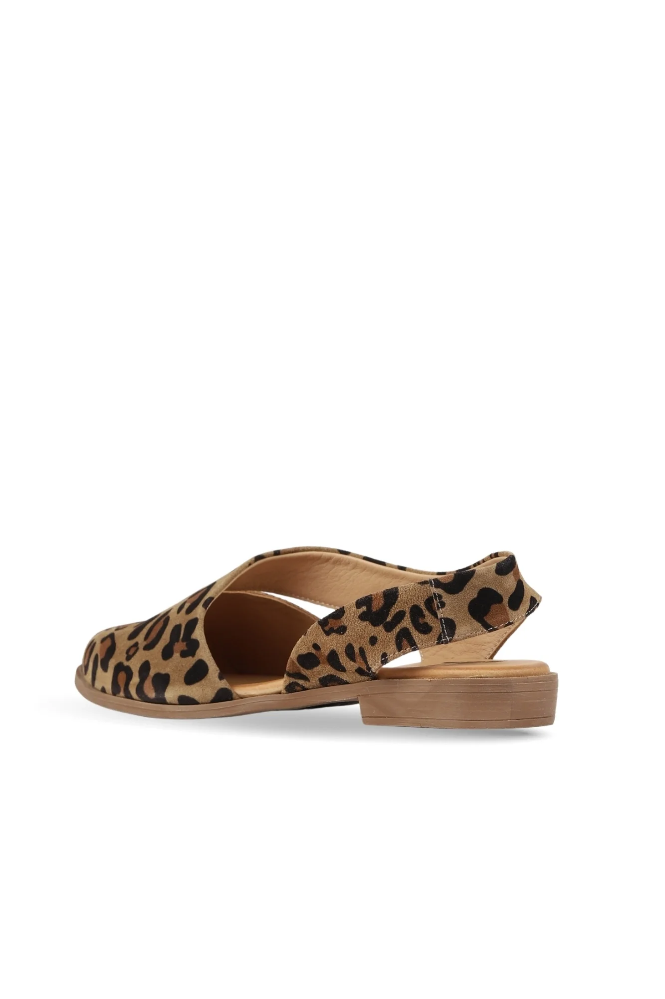 Leopar Süet Kadın Düz Sandalet
