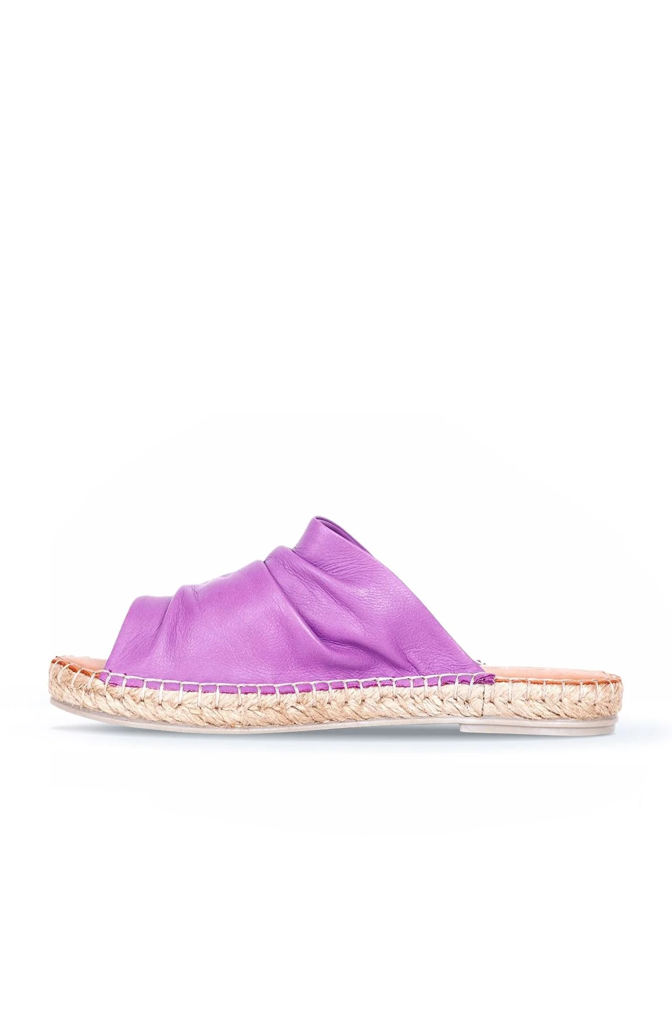Lila Deri Kadın Espadril Terlik