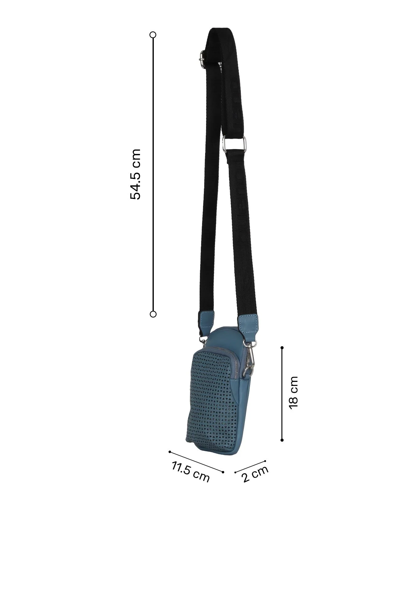 Mavi Açık Deri Unisex Telefon Çantası