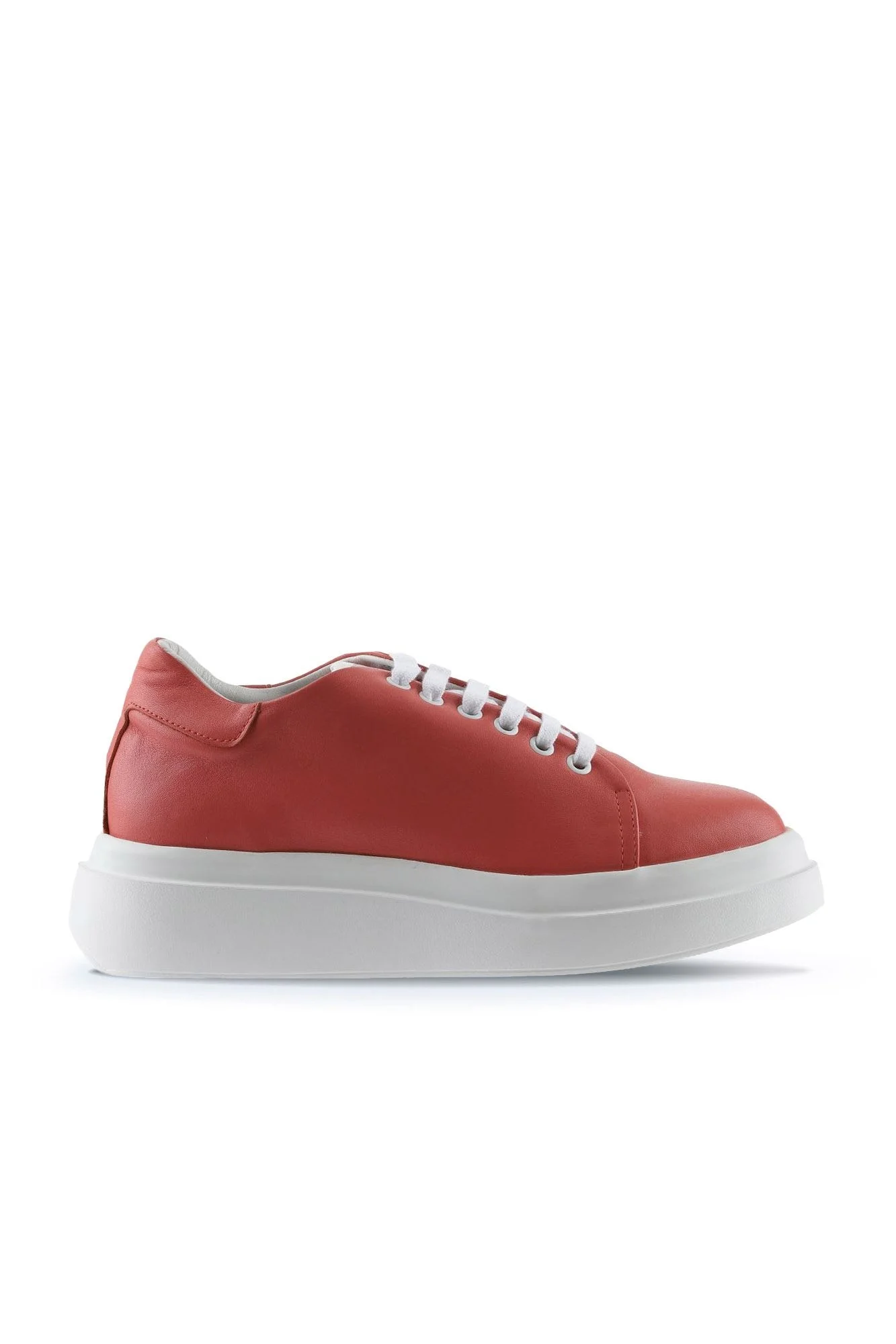 Mercan Beyaz Deri Kadın Sneakers