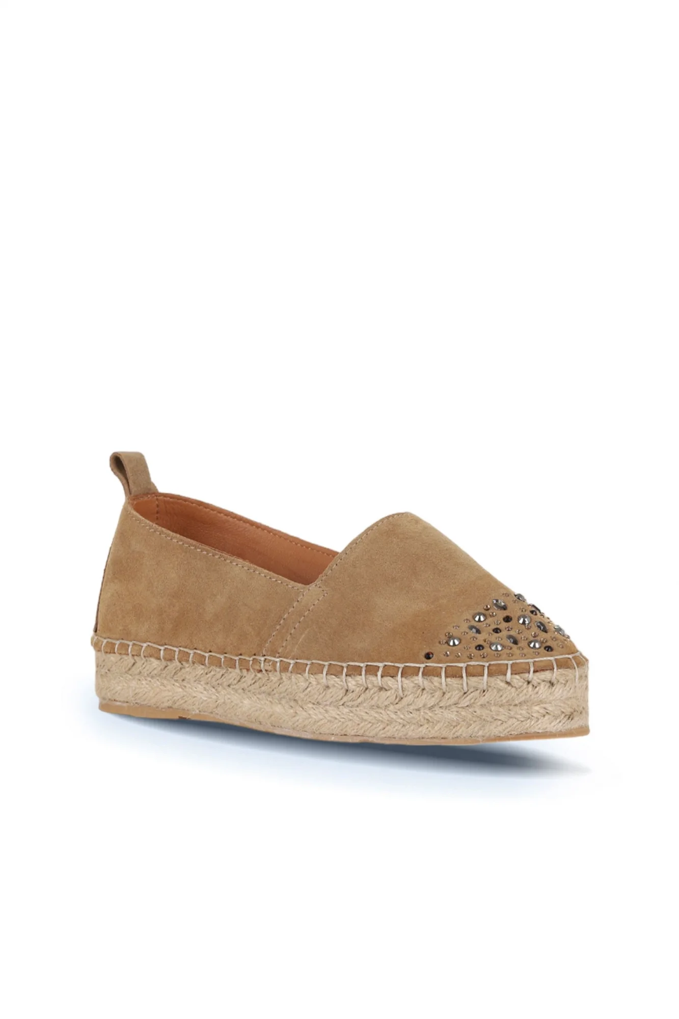 Naturel Süet Kadın Espadril Ayakkabı