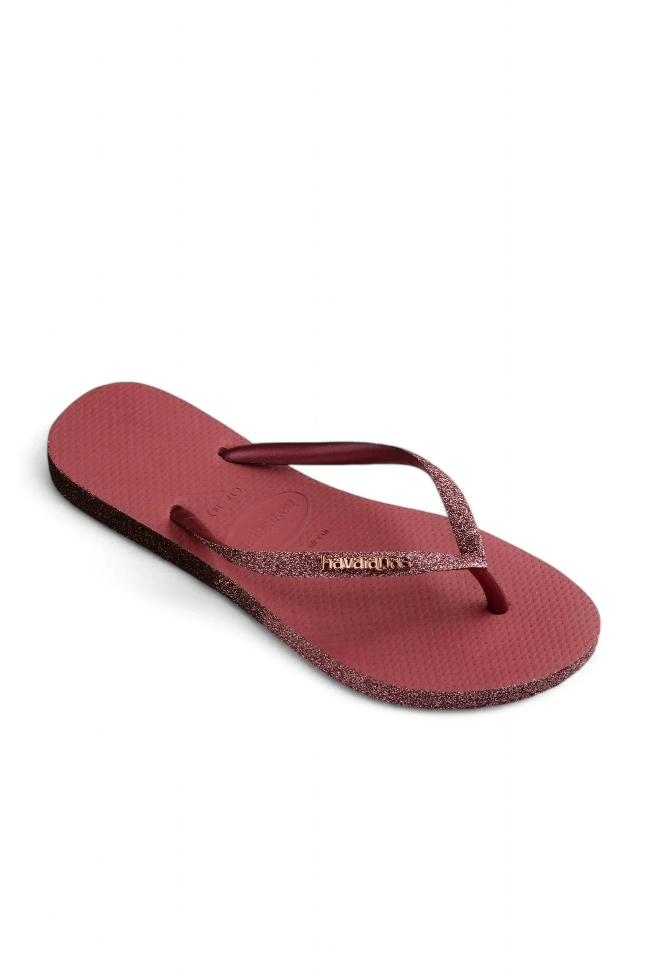 Pembe Altın Havaianas Havaianas Metal Logolu Kadın Terlik