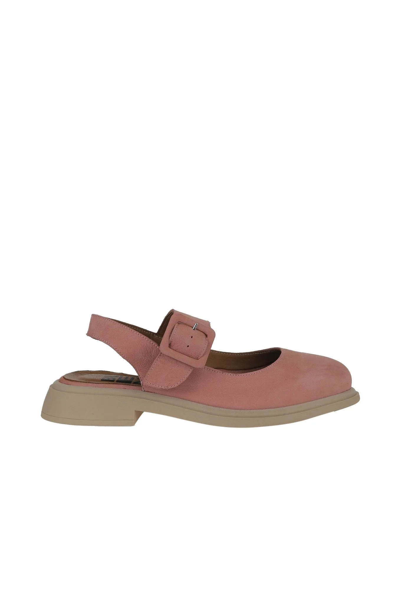 Pembe Nubuk Kadın Düz Sandalet