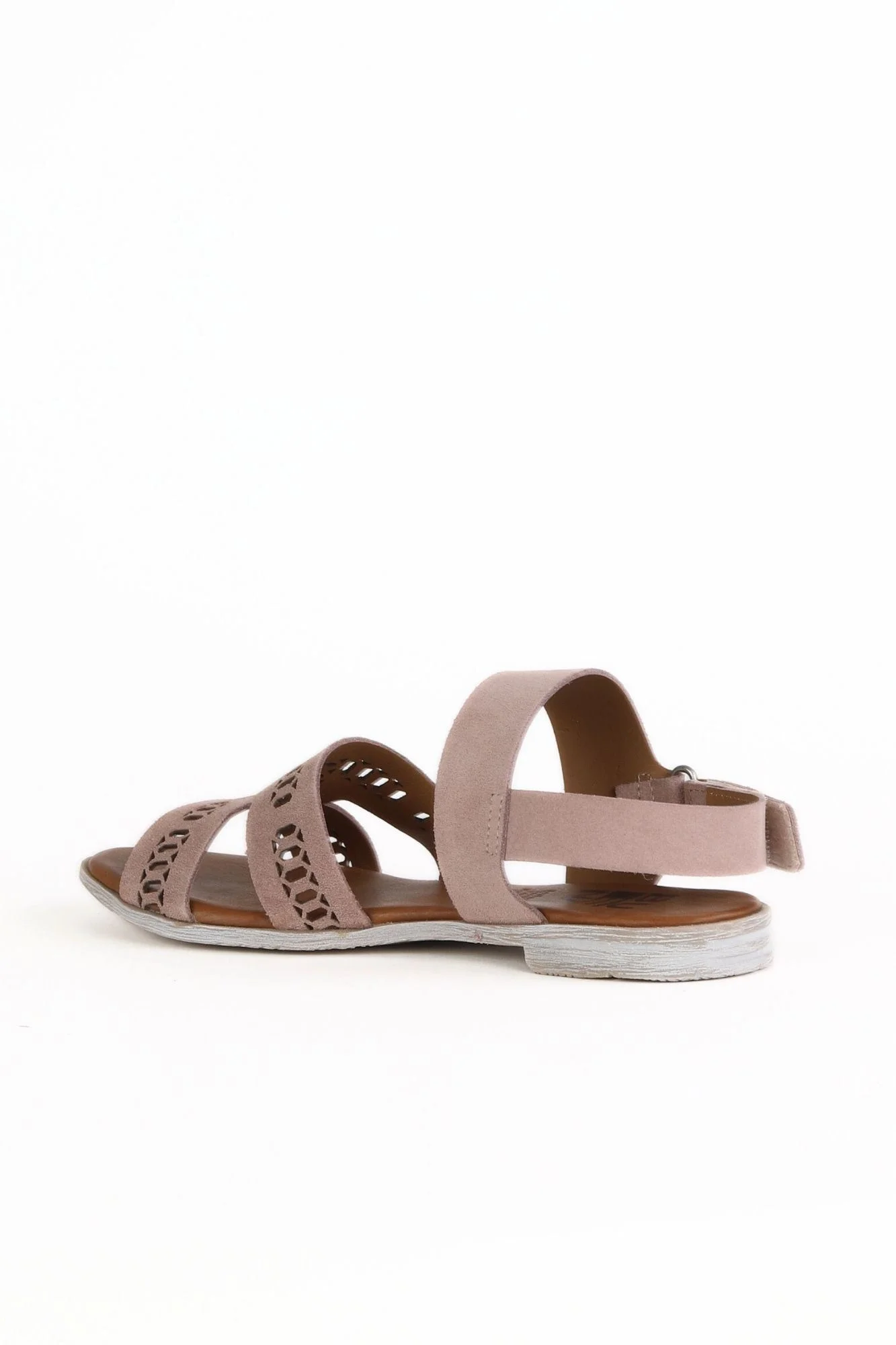 Pudra Alf Süet Kadın Düz Sandalet