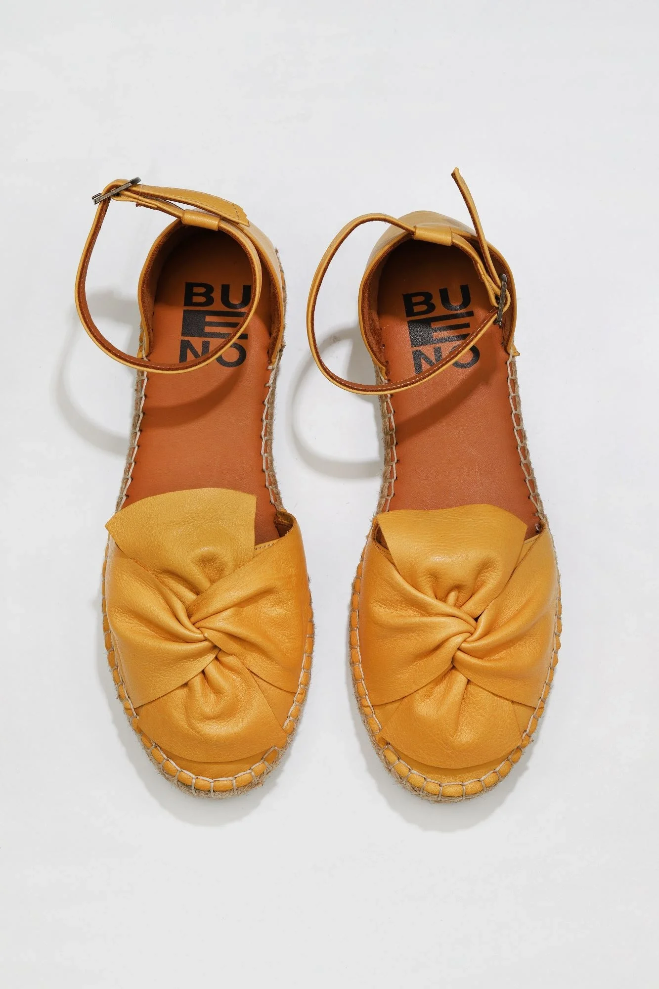 Sarı Deri Kadın Espadril Sandalet