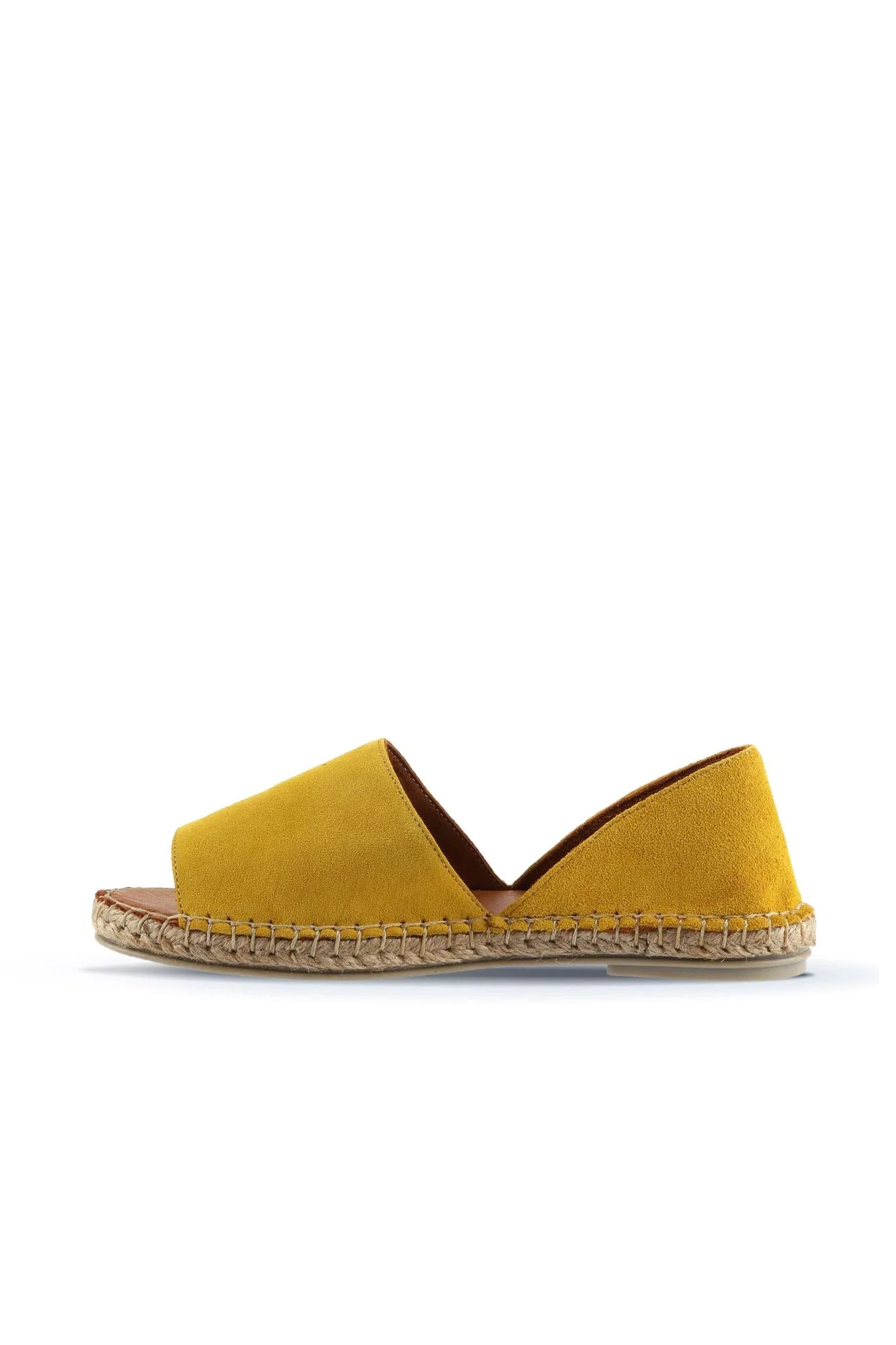 Sarı Süet Kadın Espadril Ayakkabı