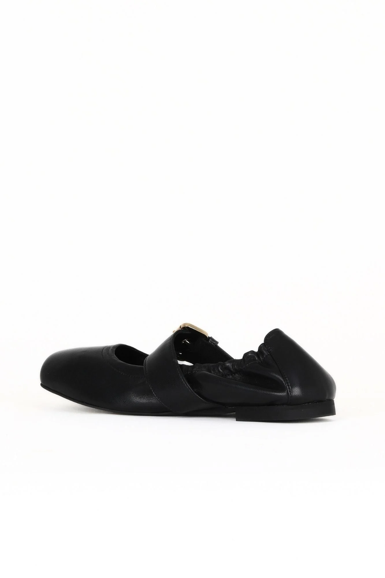 Siyah Deri Kadın Babet