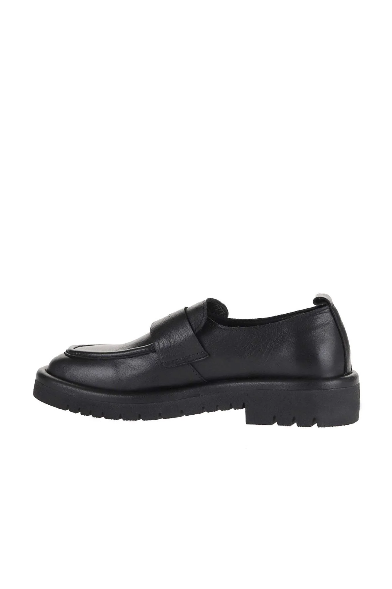 Siyah Deri Kadın Loafer