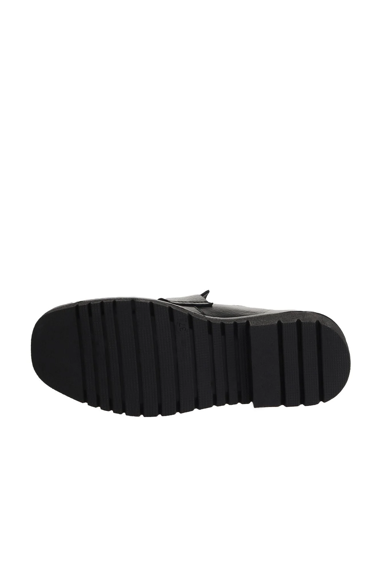 Siyah Deri Kadın Loafer