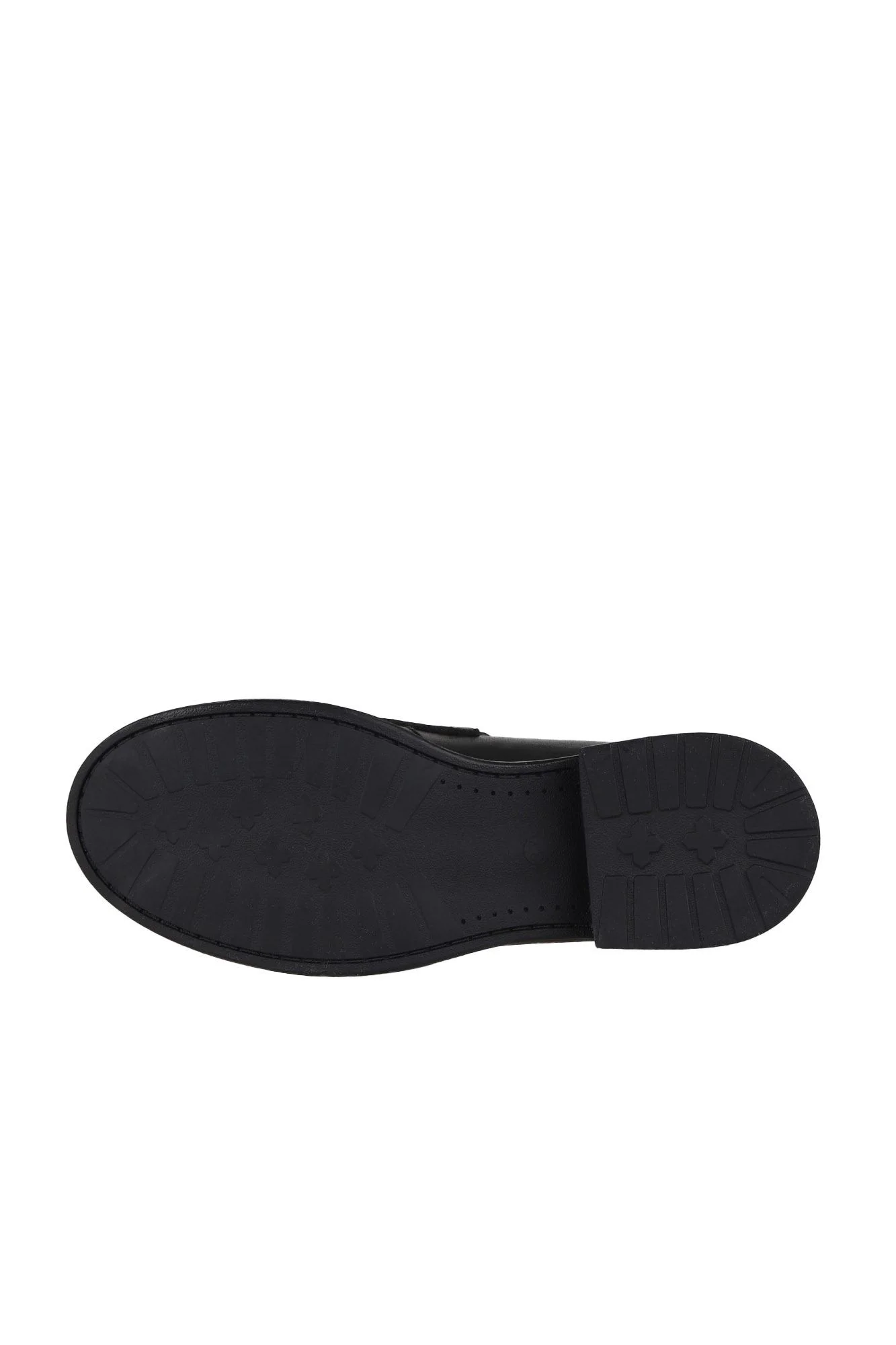Siyah Deri Kadın Loafer