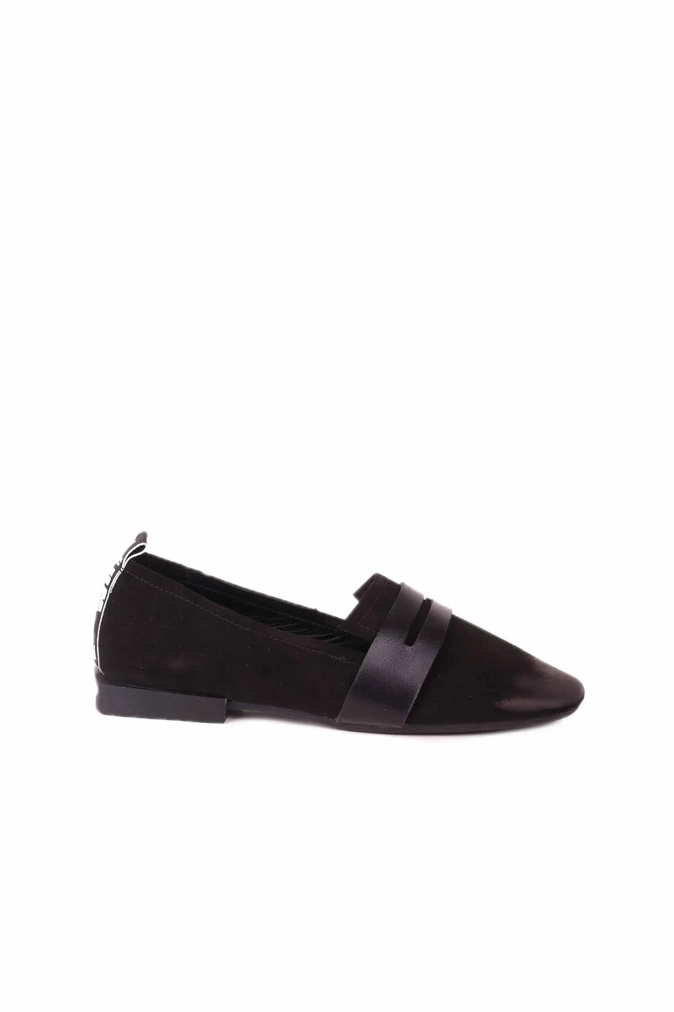 Siyah Süet Kadın Loafer
