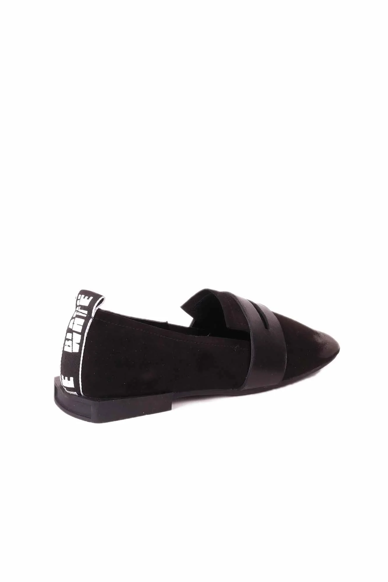 Siyah Süet Kadın Loafer