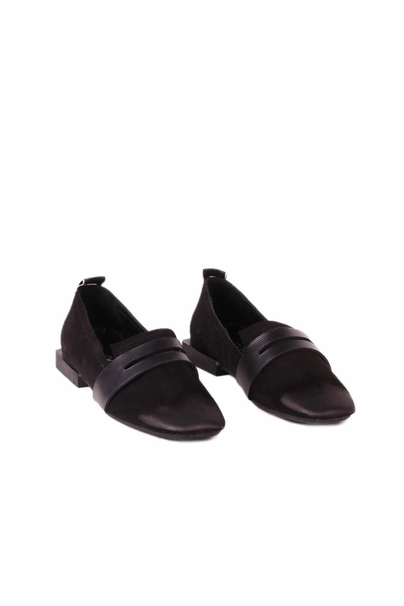 Siyah Süet Kadın Loafer