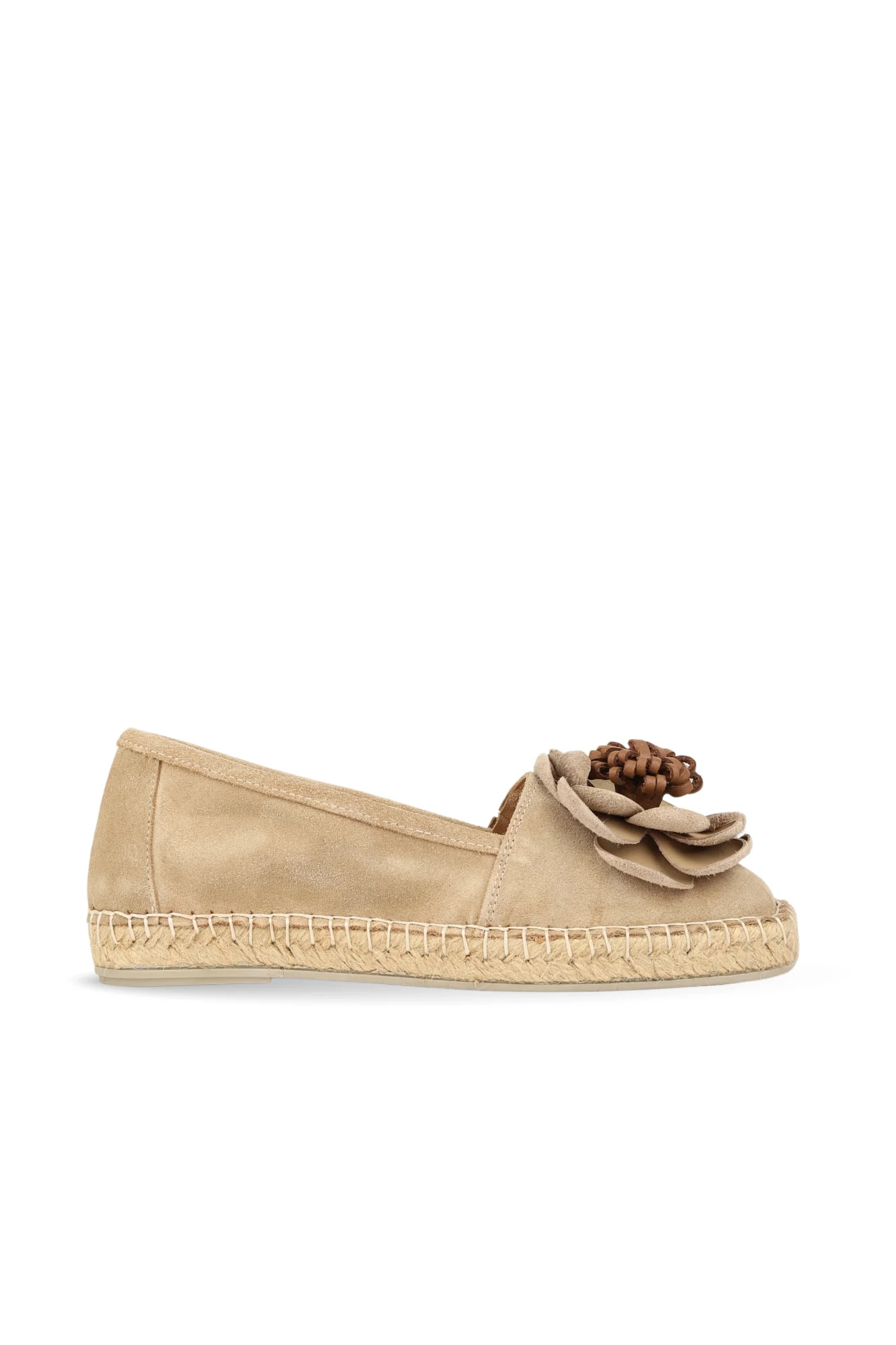 Taba Açık Süet Kadın Espadril Sandalet