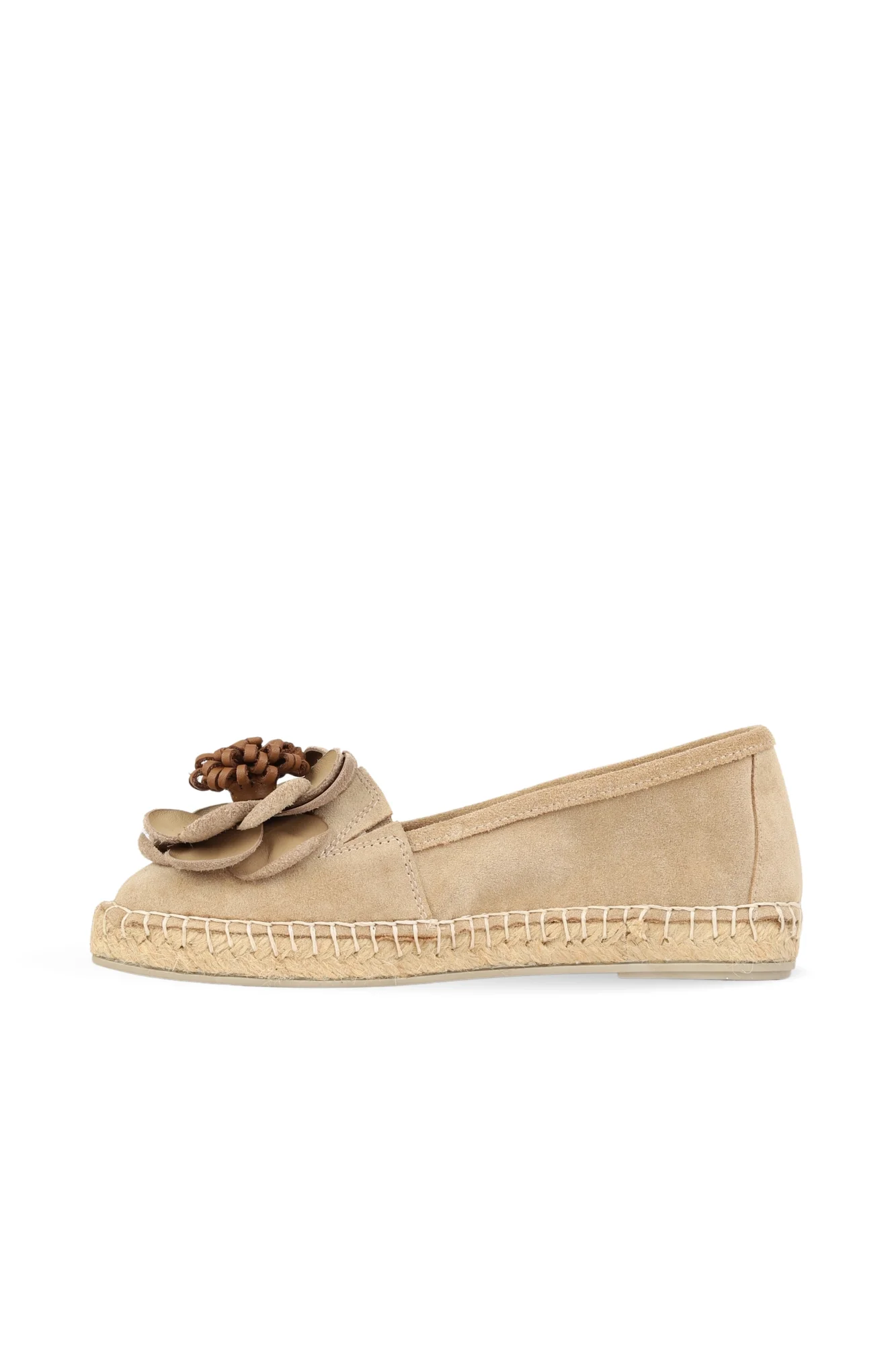 Taba Açık Süet Kadın Espadril Sandalet