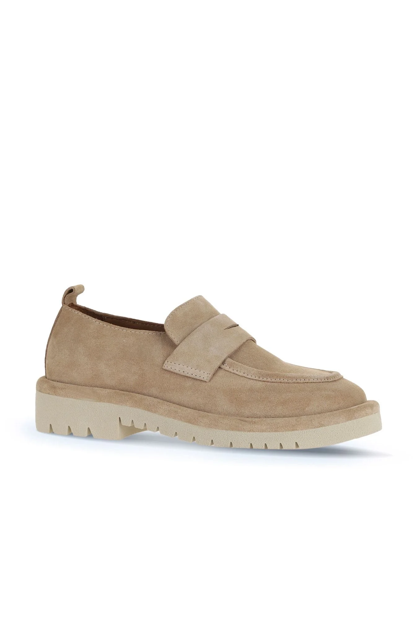 Taba Açık Süet Kadın Loafer