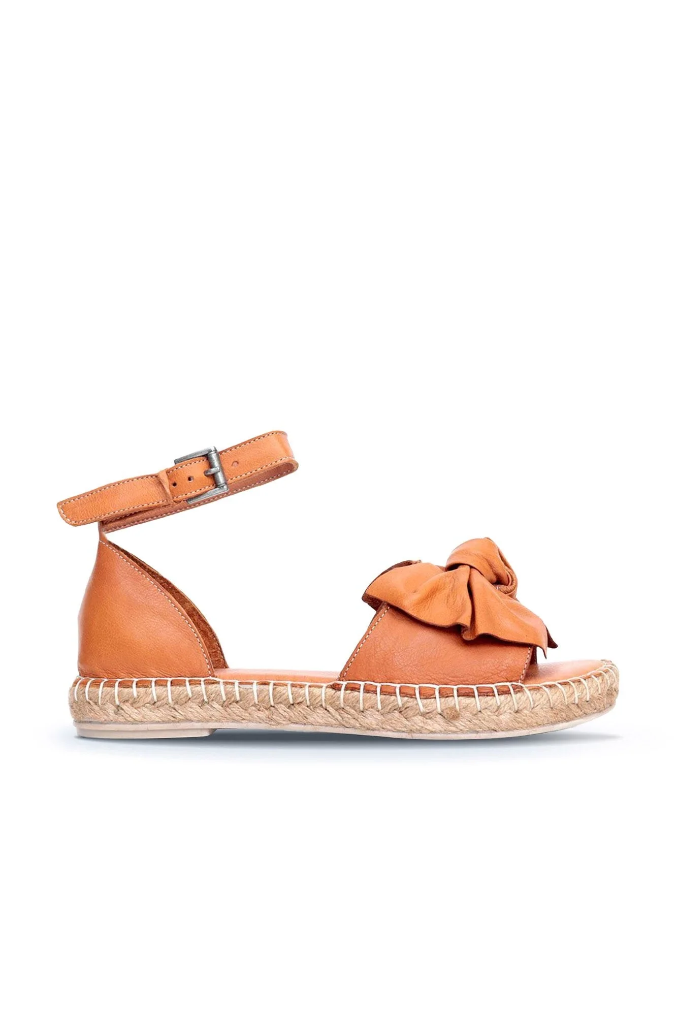 Taba Deri Kadın Espadril Sandalet