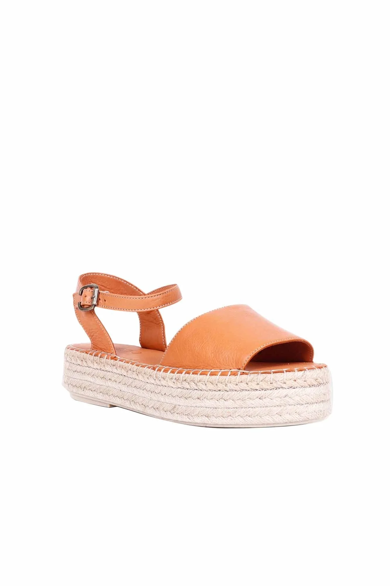 Taba Deri Kadın Espadril Sandalet