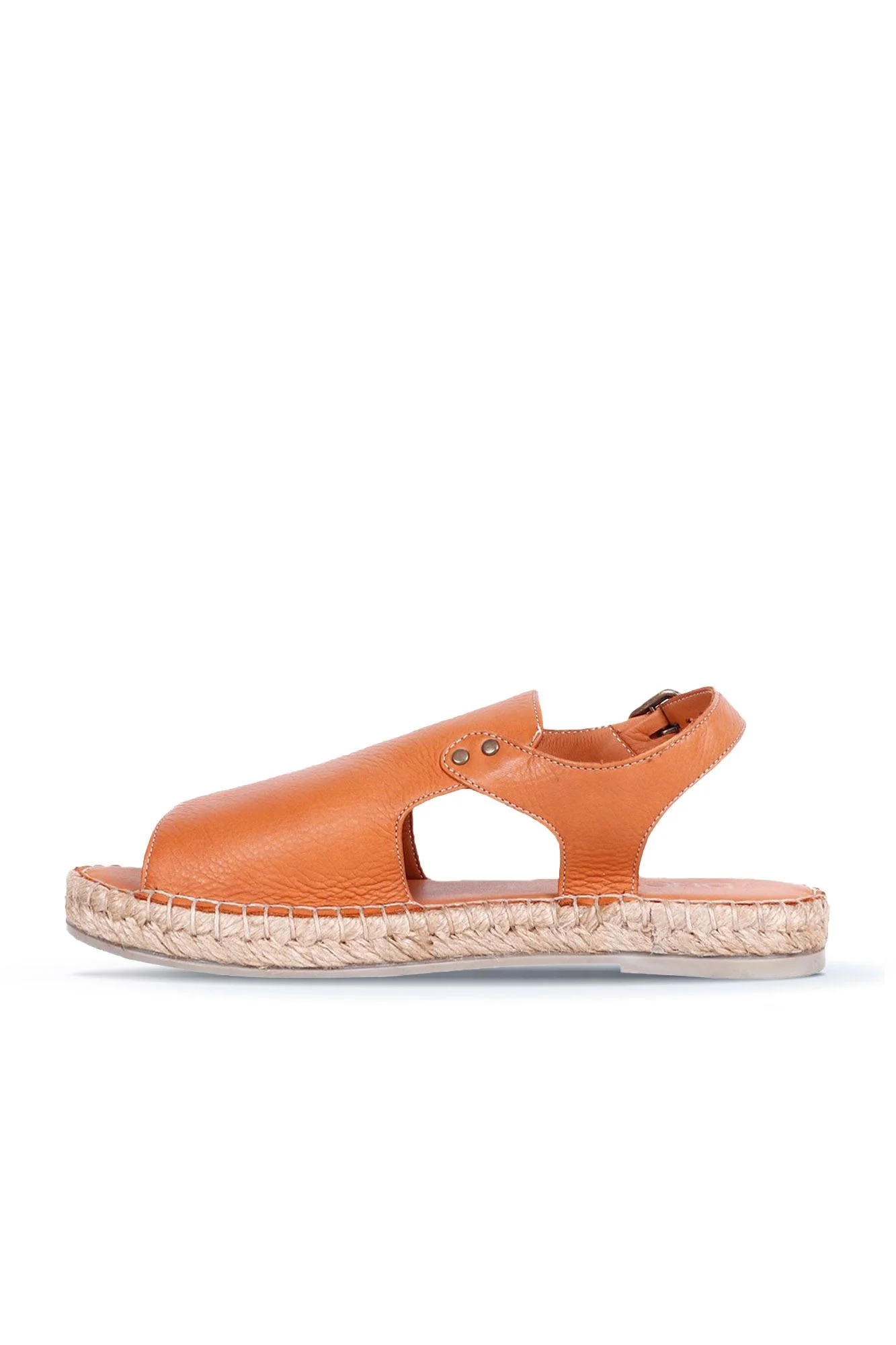 Taba Deri Kadın Espadril Sandalet